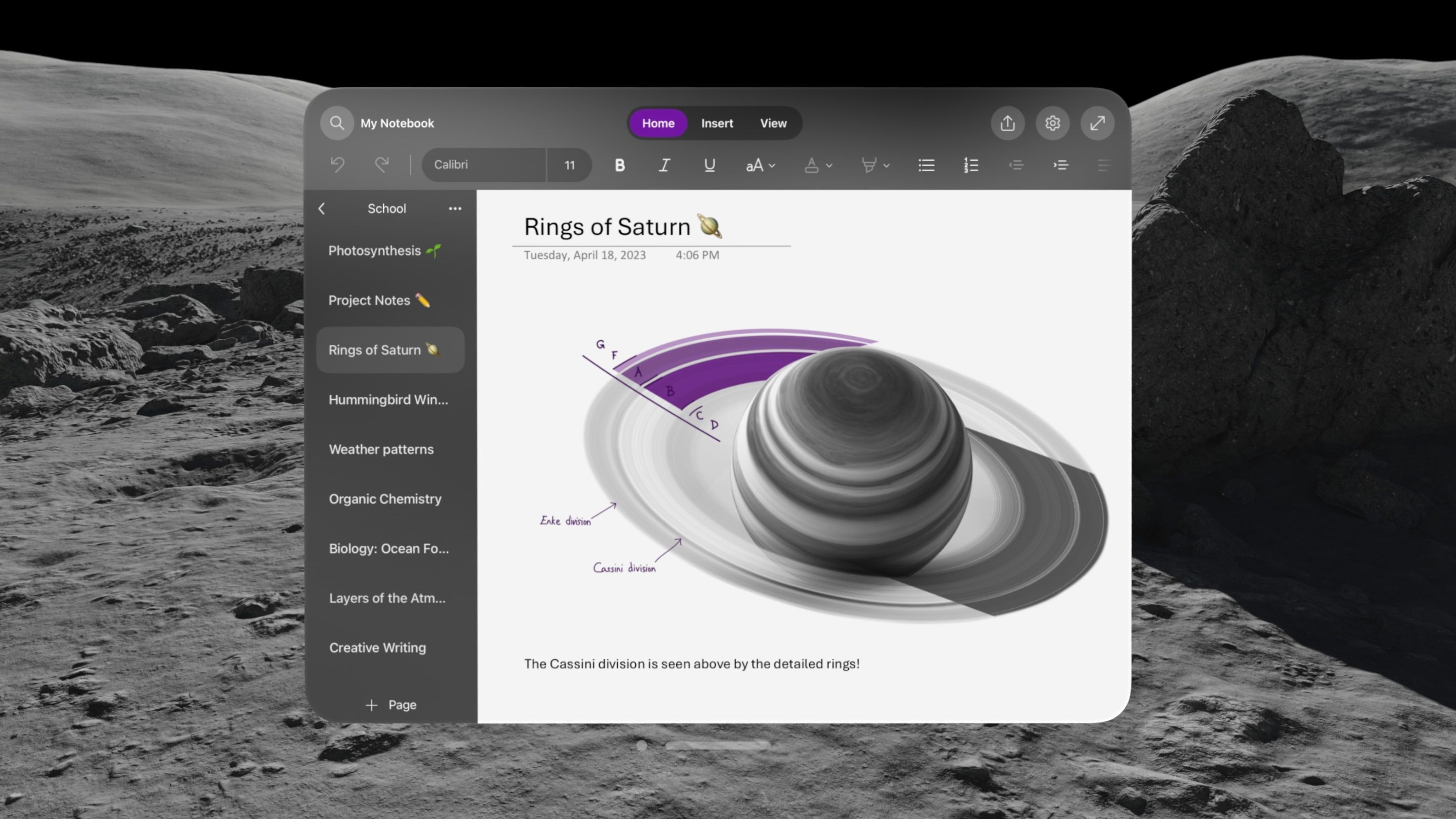 Microsoft brings OneNote straight to your eyes with Apple Vision Pro app