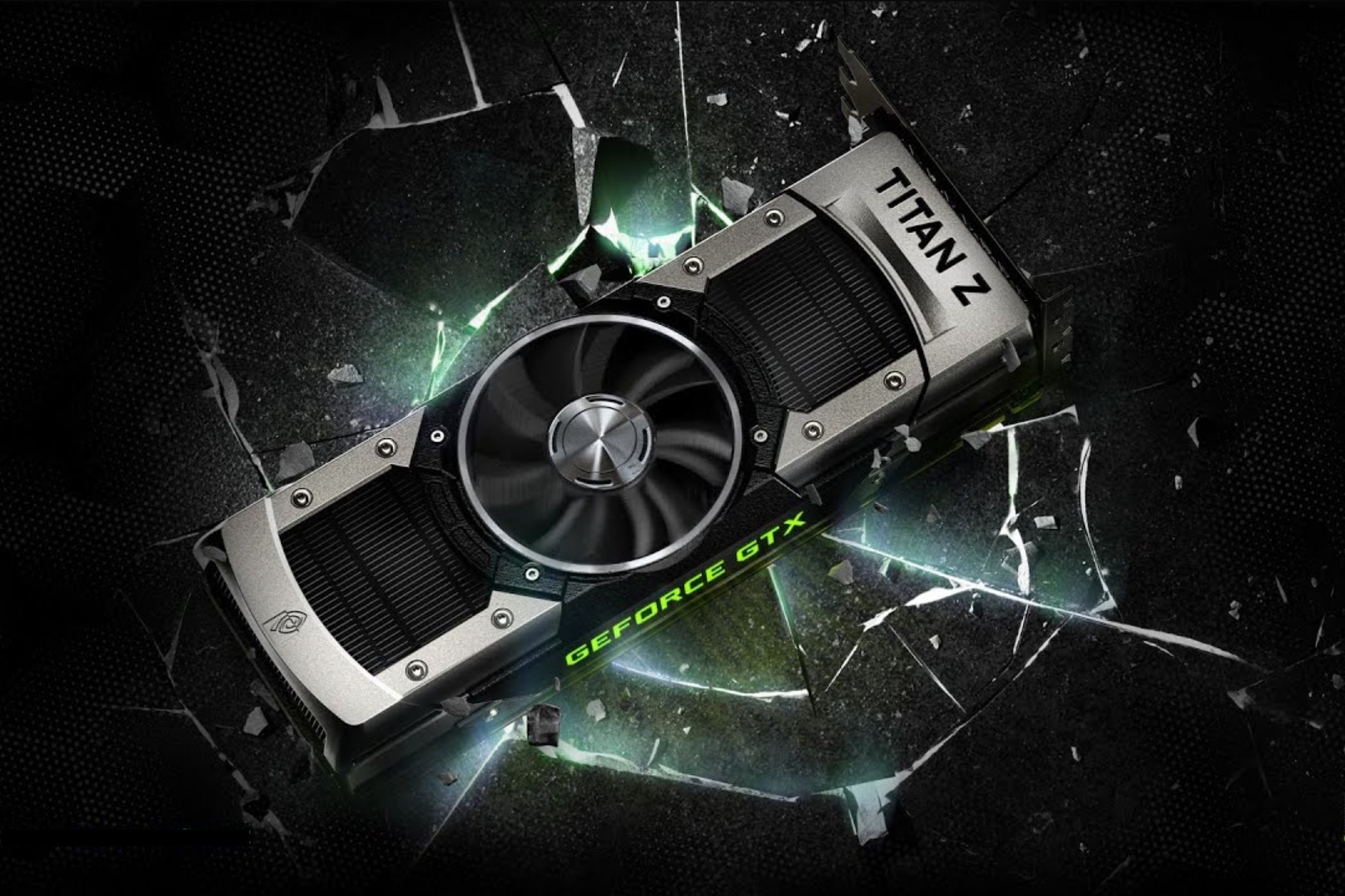 Una imagen que muestra una representación de la GPU Nvidia Titan Z.