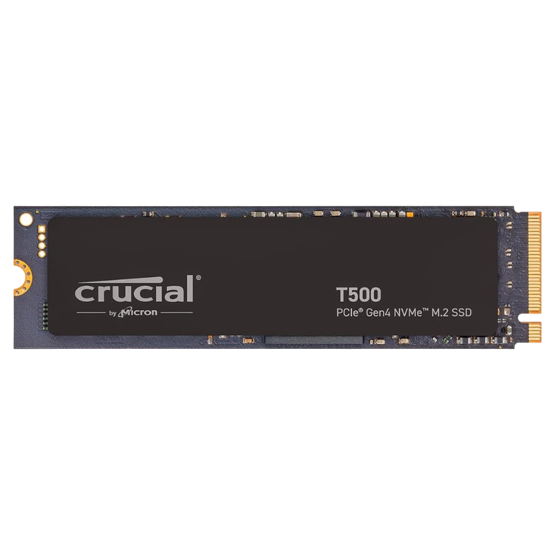 Crucial T500 SSD on transparent background 