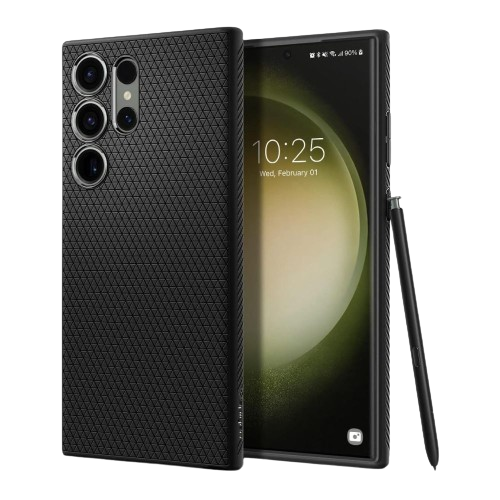 An image showing a render of the Spigen Liquid Air case for Galaxy S23 Ultra.