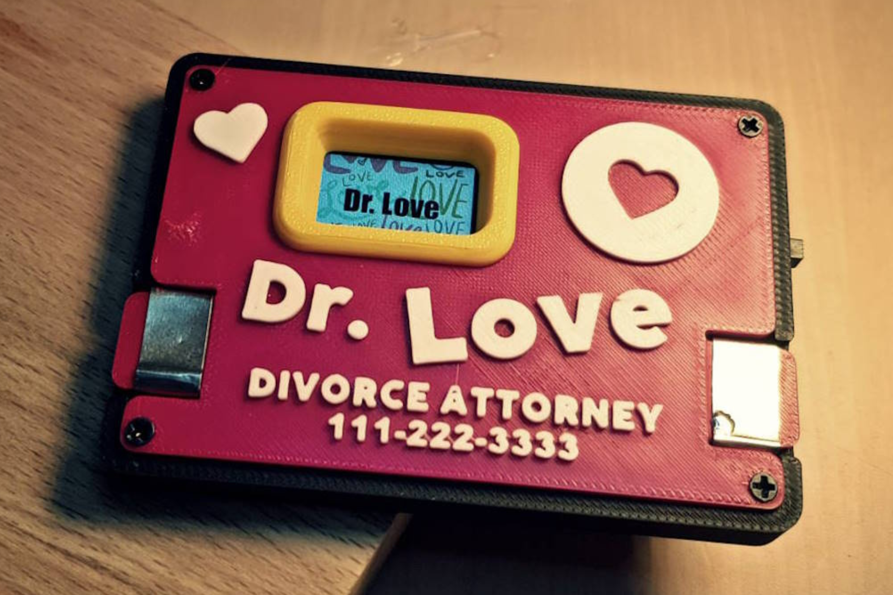 Dr Love on table 