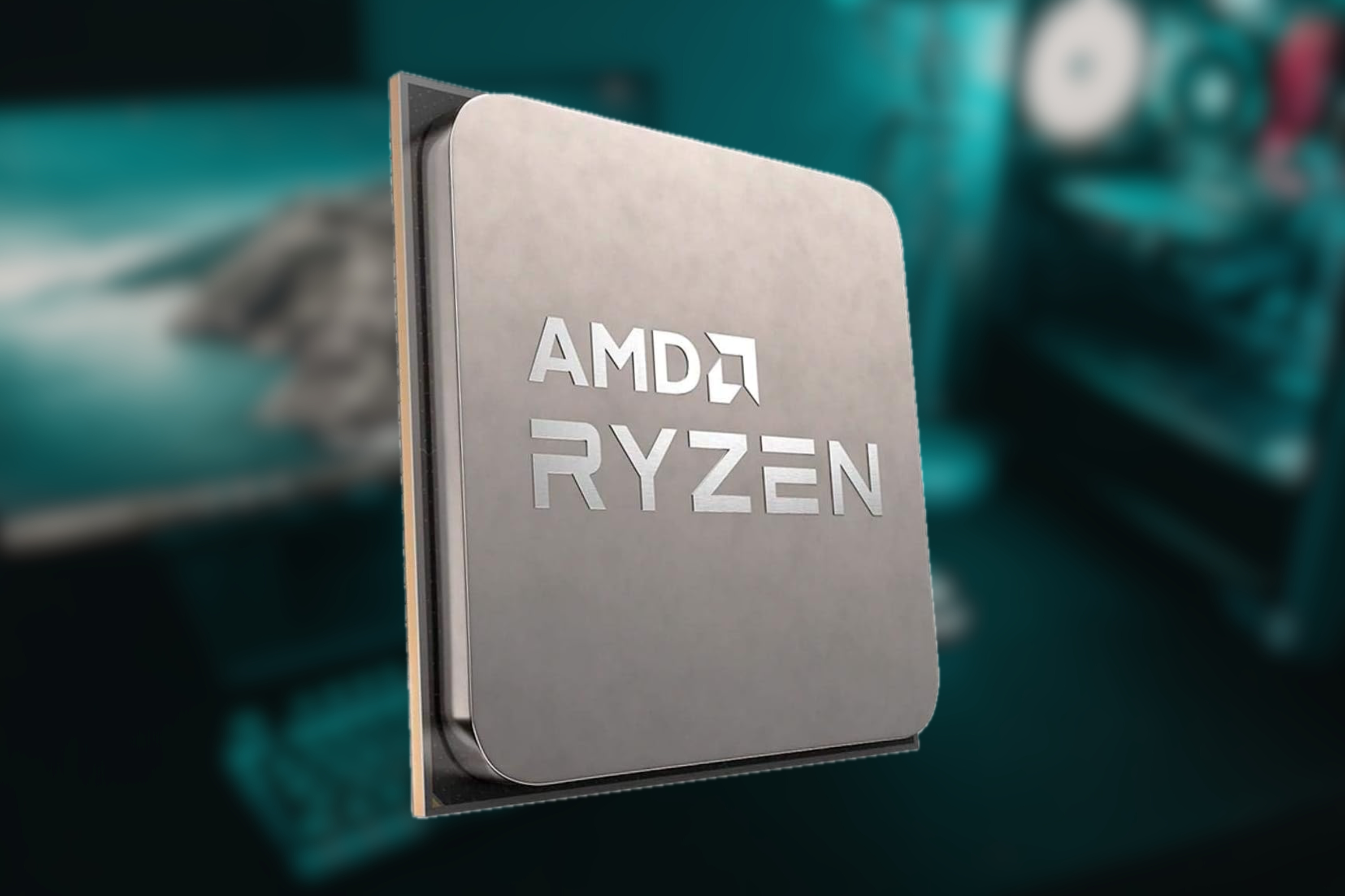 Ryzen CPU on blurred background