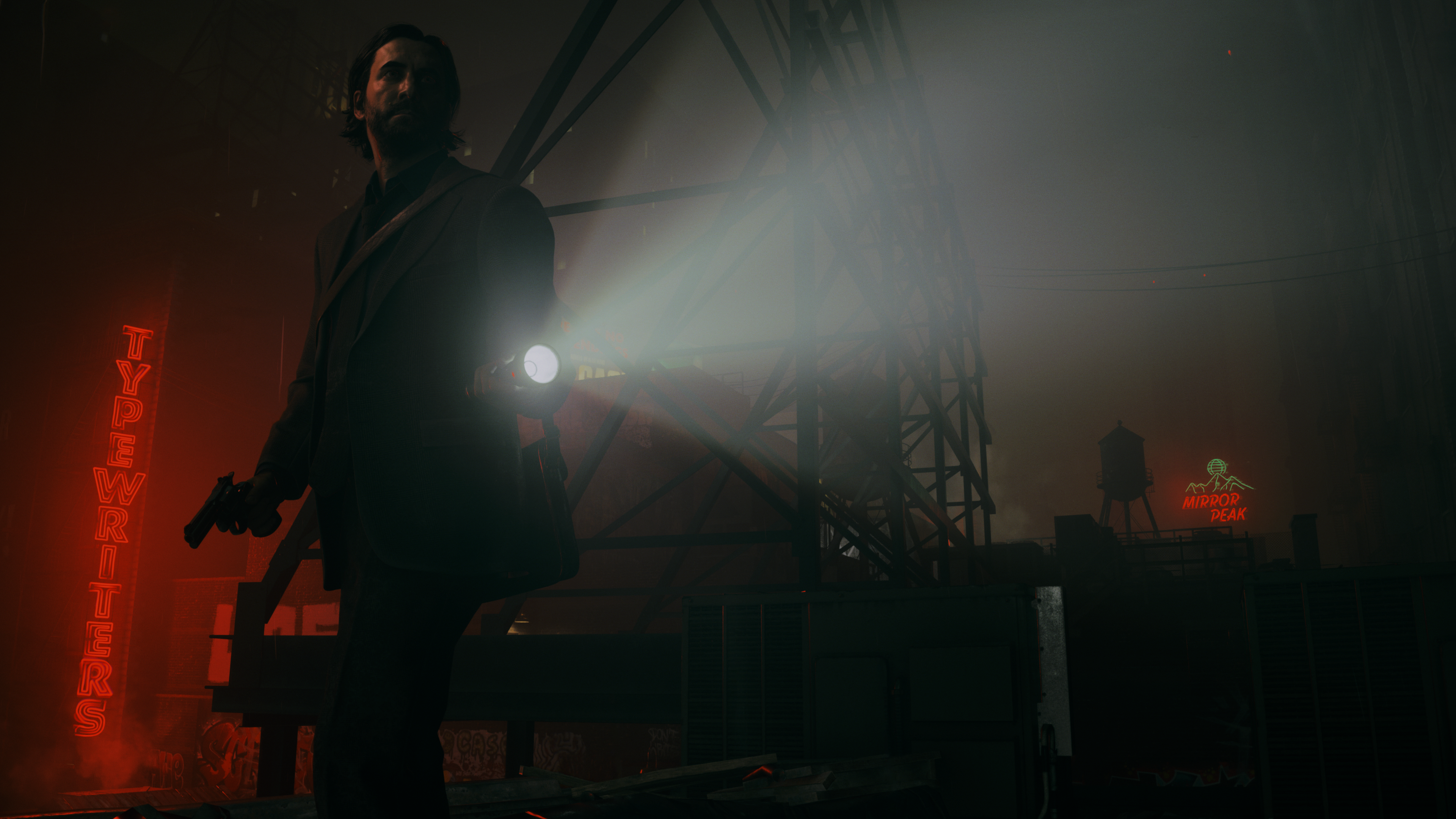 alan wake 2 with flashlight