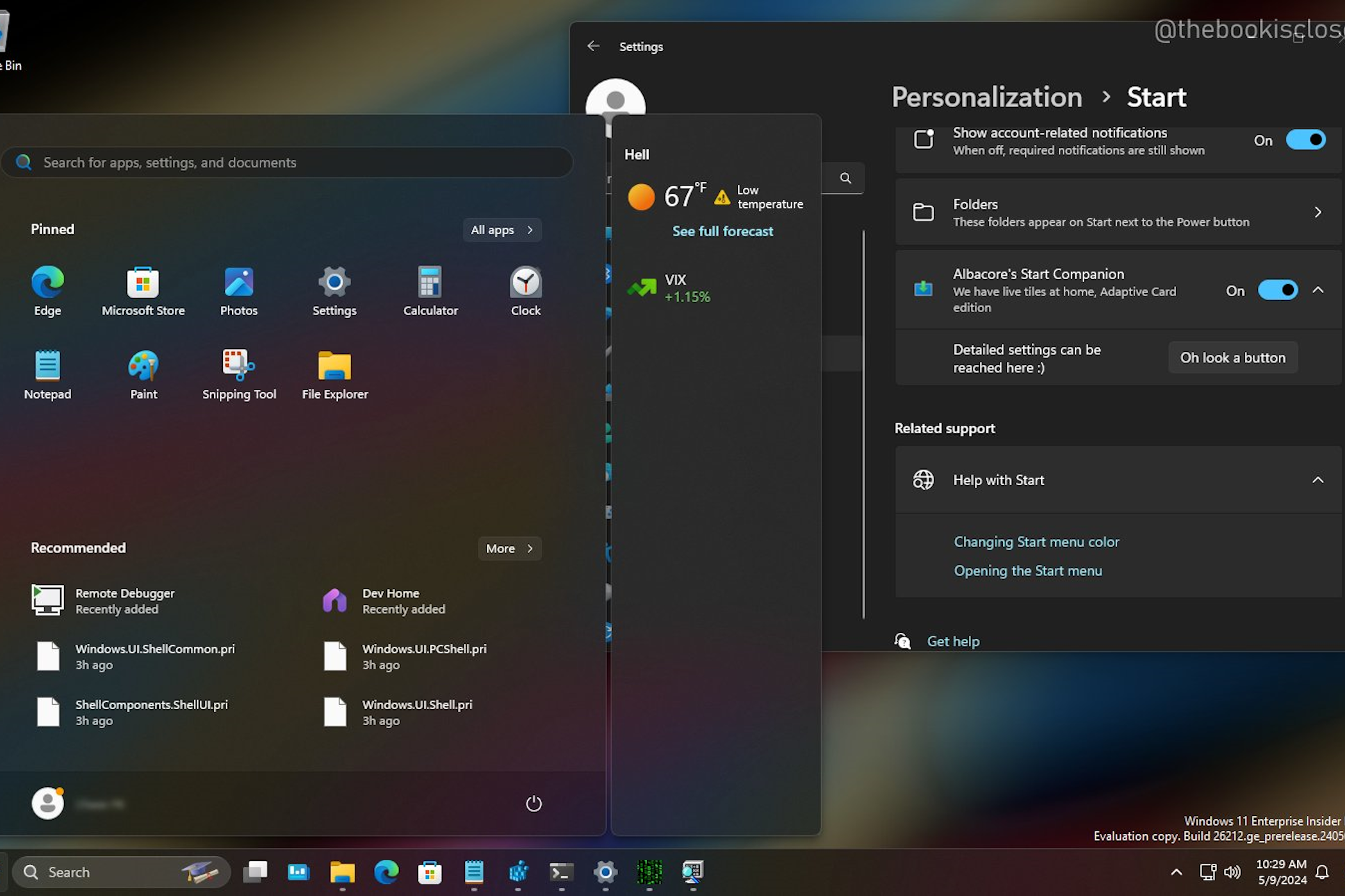 Windows 11 gets a customizable Start menu with side widgets