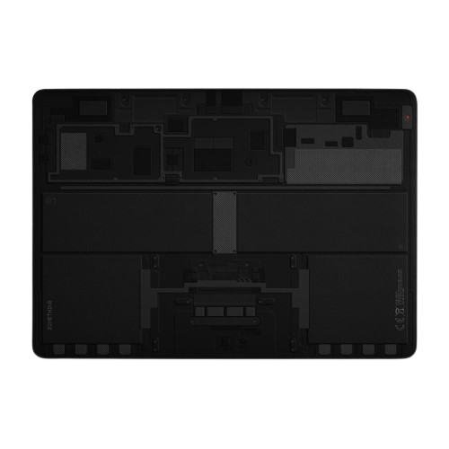 Una imagen que muestra una representación del skin dbrand something para MacBook Air.