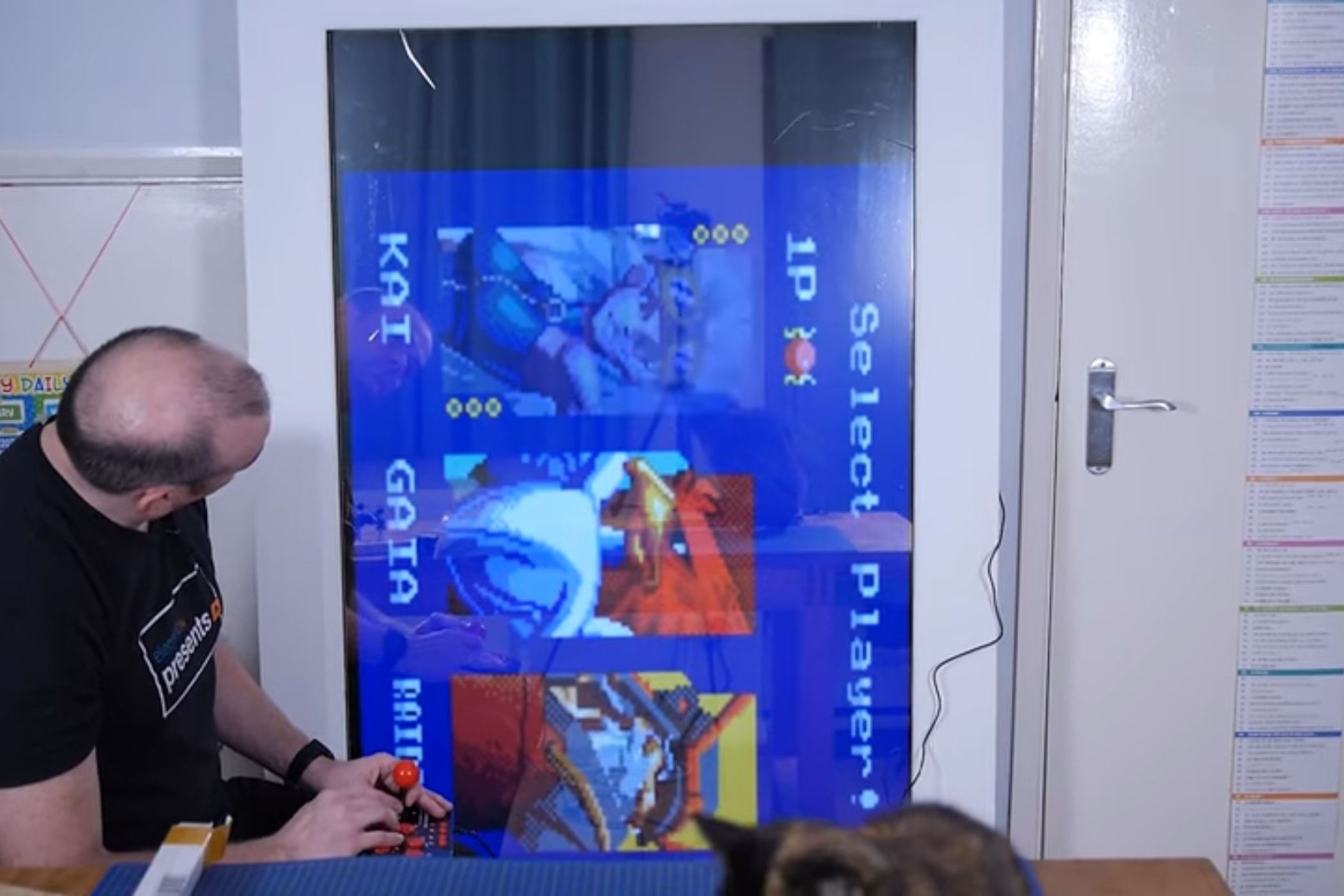 Someone made a 65-inch retro gaming magic mirror with a Raspberry Pi, and it looks amazing