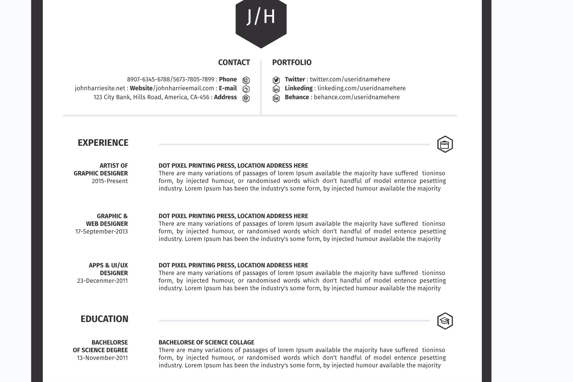 Resume template