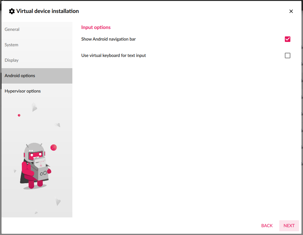 Genymotion instala nuevo dispositivo virtual android opt-2