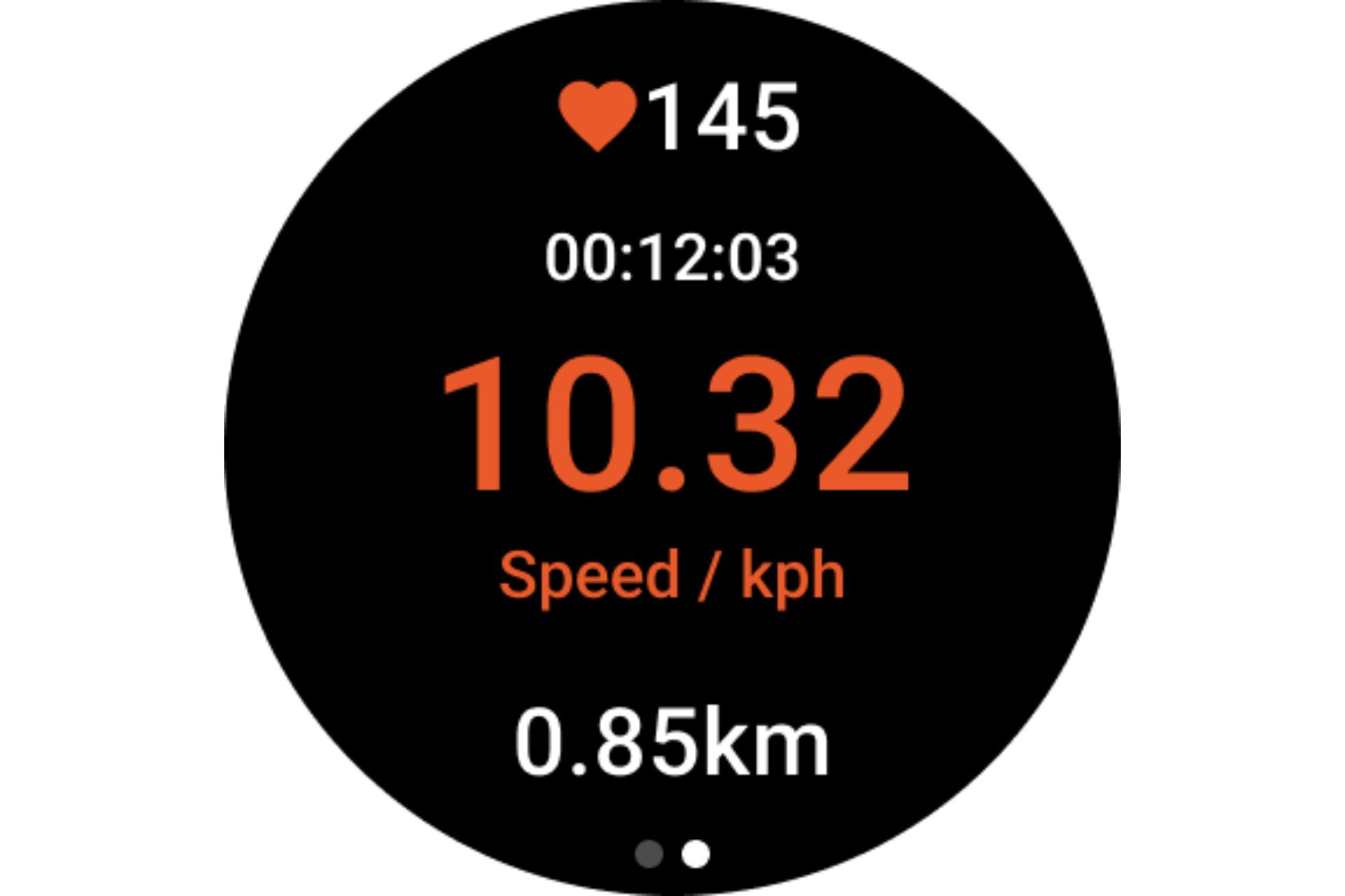 Una captura de pantalla que muestra la aplicación Strava WearOS.