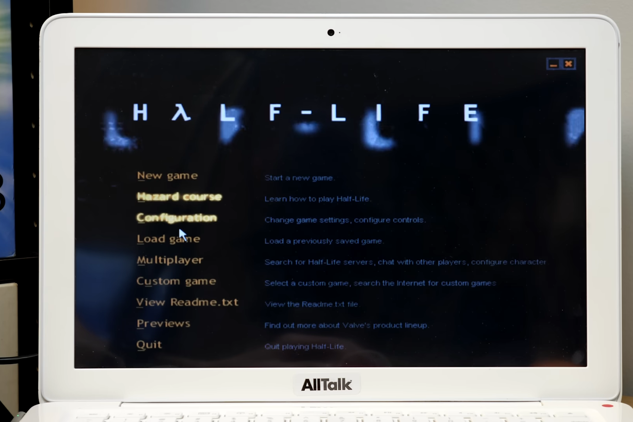 Running Half-Life on Windows XP installed on a MacBook