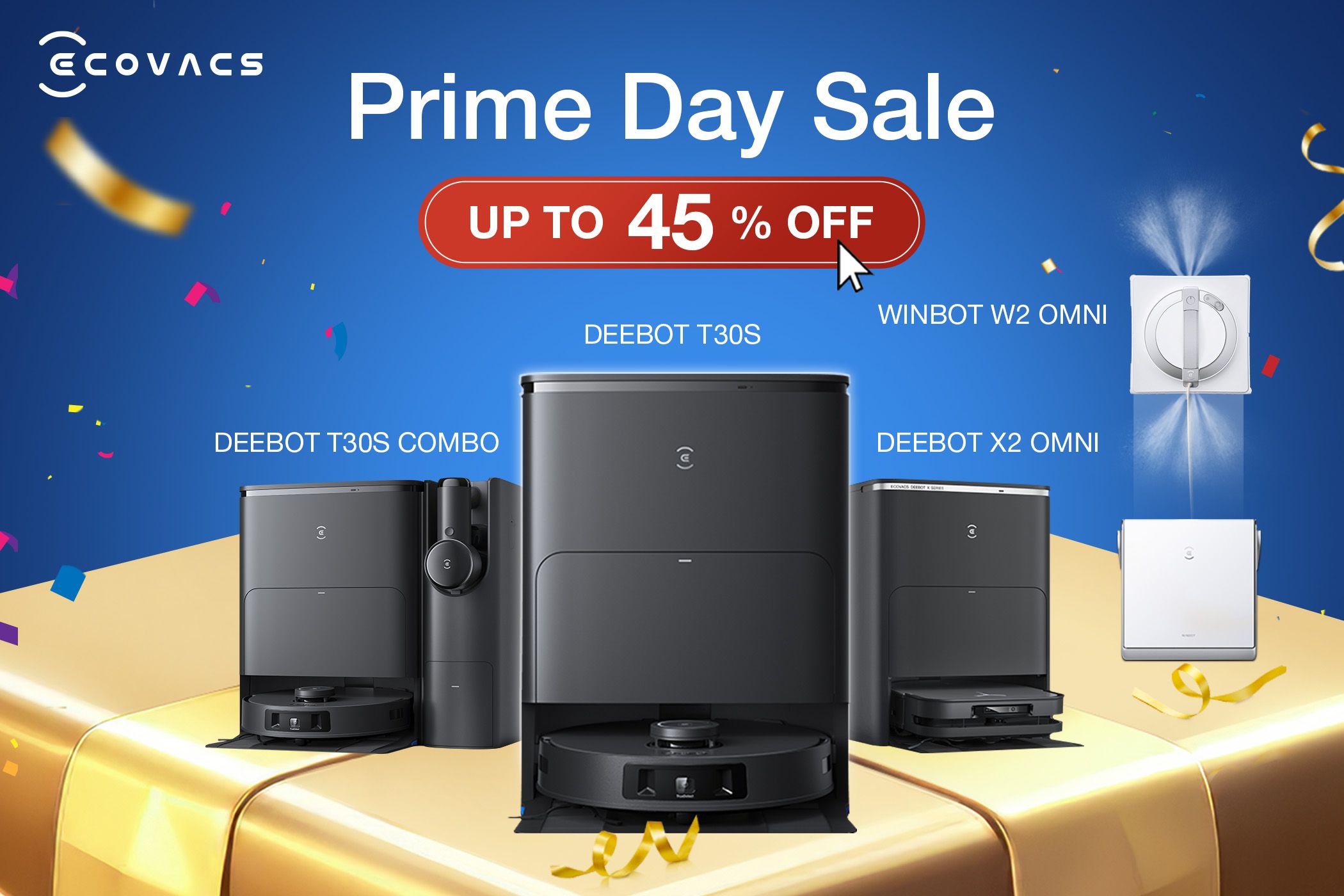 Imagen promocional del Prime Day de ECOVACS