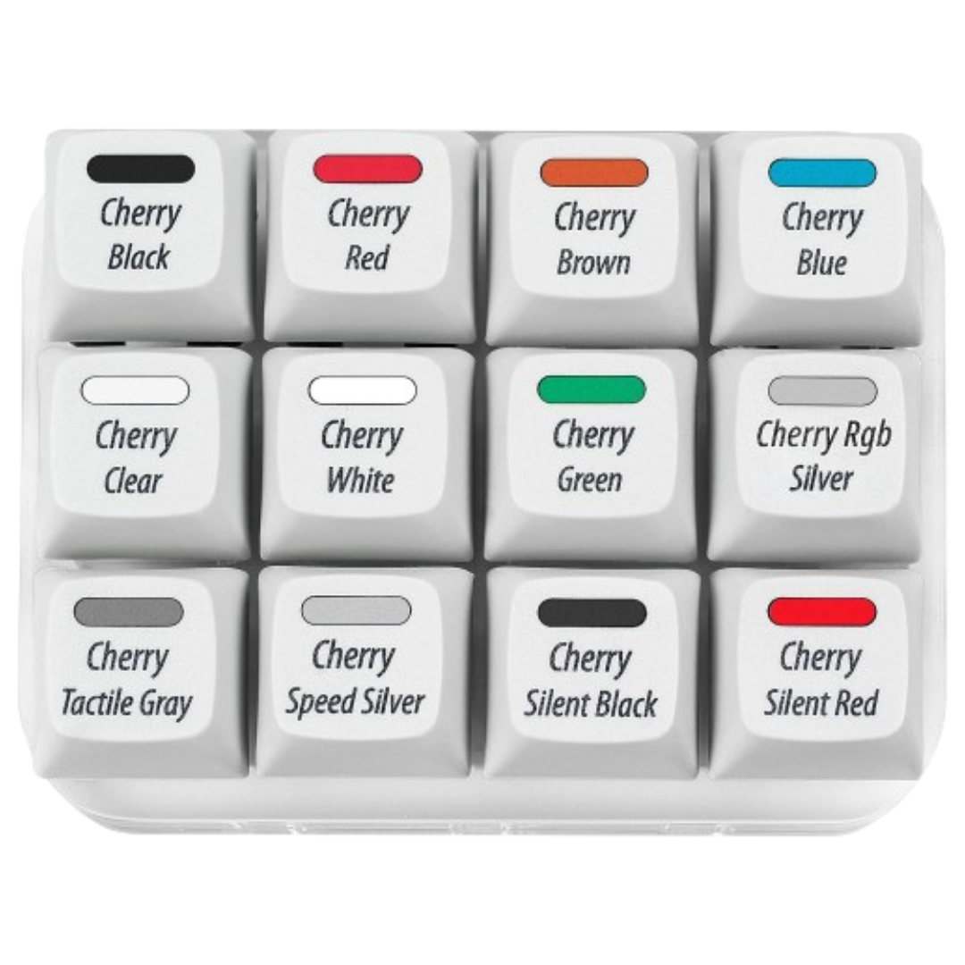 Representación del probador de interruptores mecánicos Cherry MX de 12 teclas