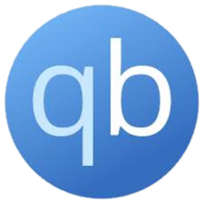 Logotipo de qBitorrent en azul