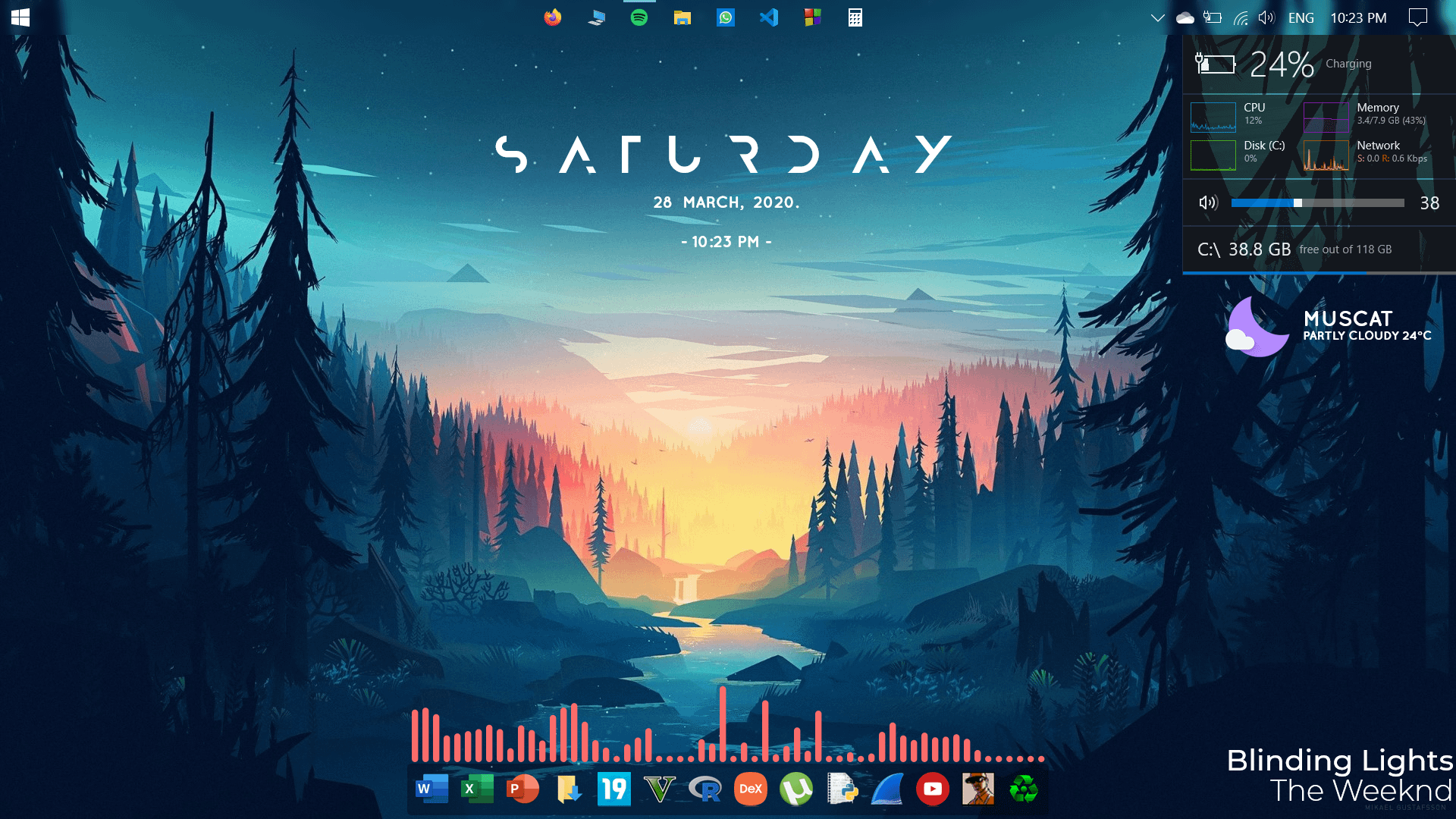 Mond and Rainmeter