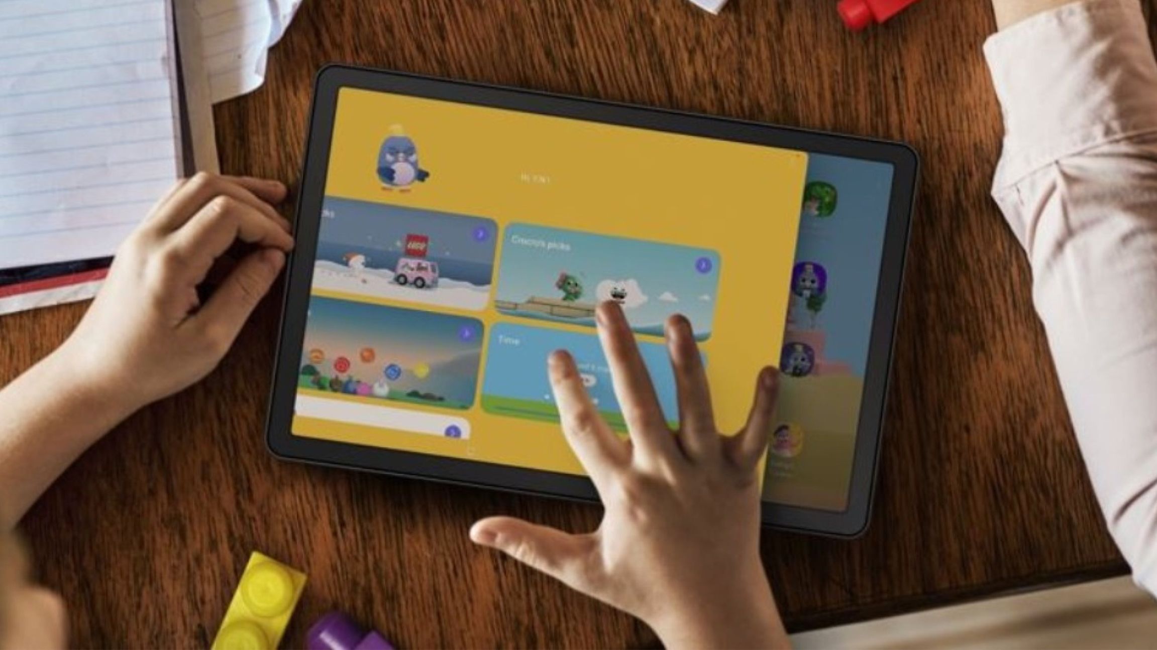 samsung galaxy tab a9 plus playing samsung kids content