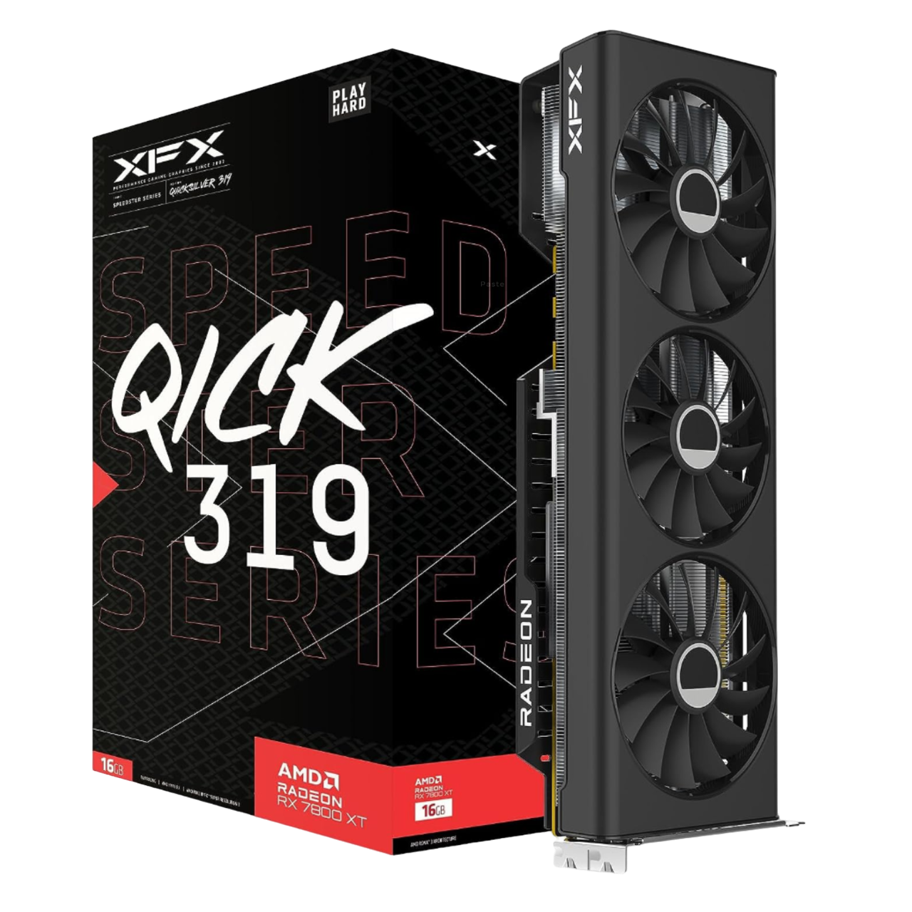 Una representación transparente del XFX Speedster QICK319 RX 7800 XT