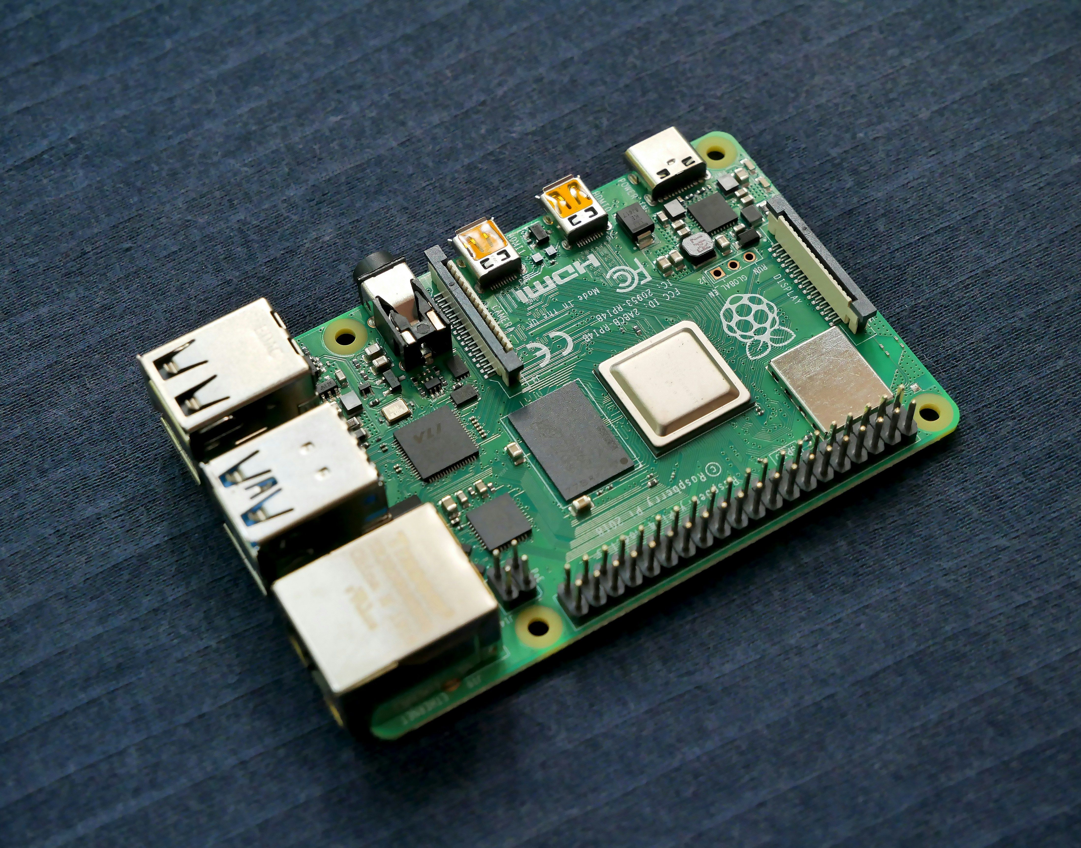 All the essential components of the Raspberry Pi are on a single board