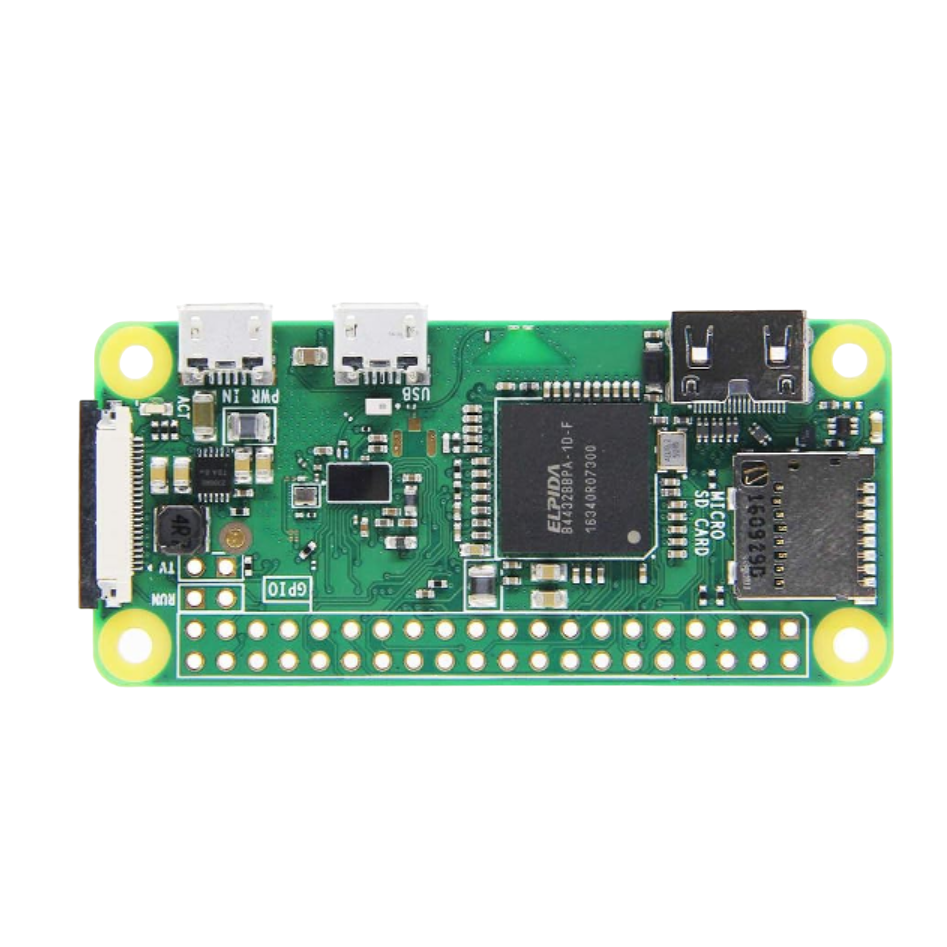 Una representación transparente de la Raspberry Pi Zero W