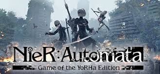 Póster de Nier: Automata que muestra a los protagonistas androides