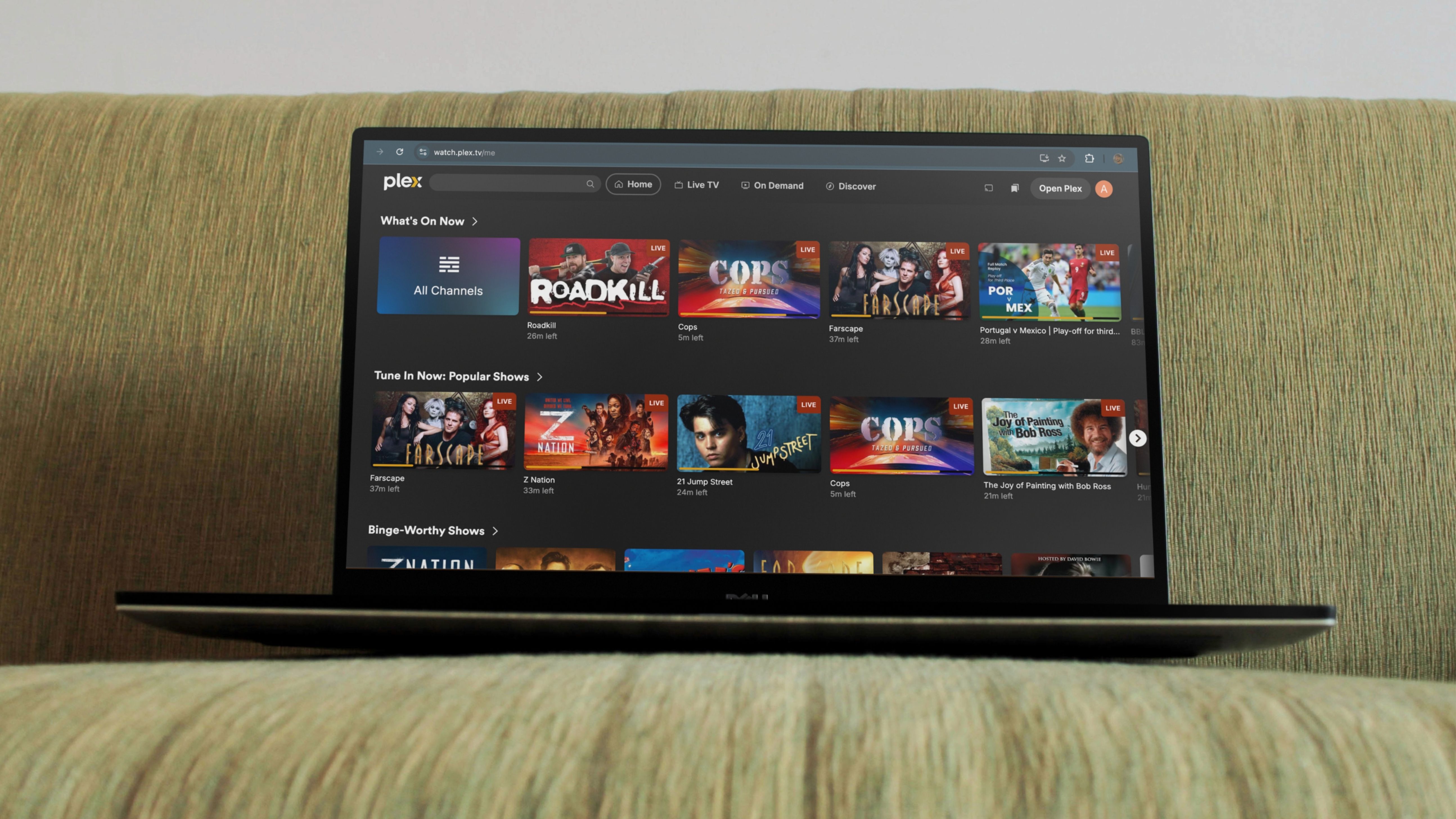 Plex en una computadora portátil con Windows