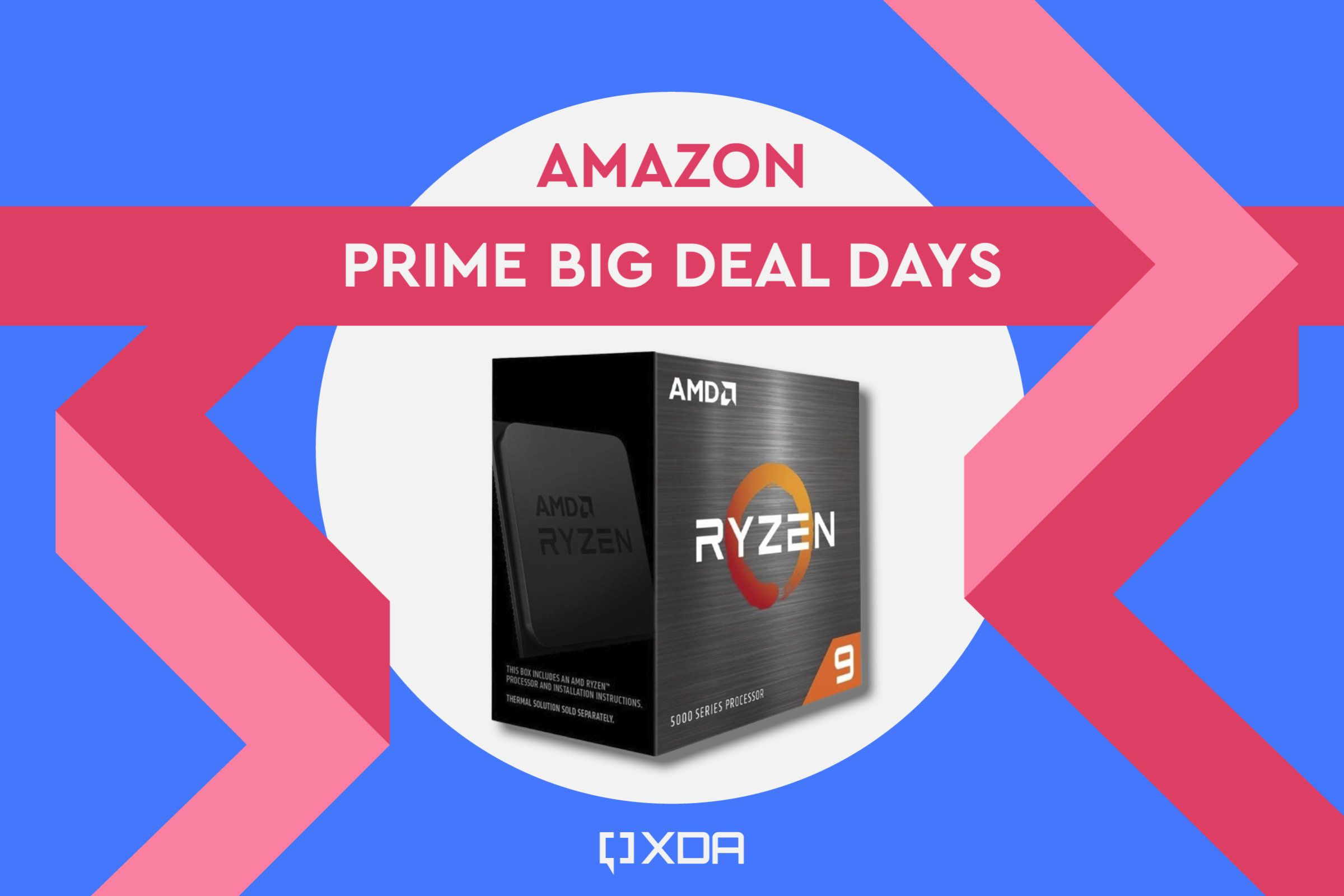 Representación de la caja del Ryzen 5900X en una gráfica para los días de grandes ofertas de Amazon Prime