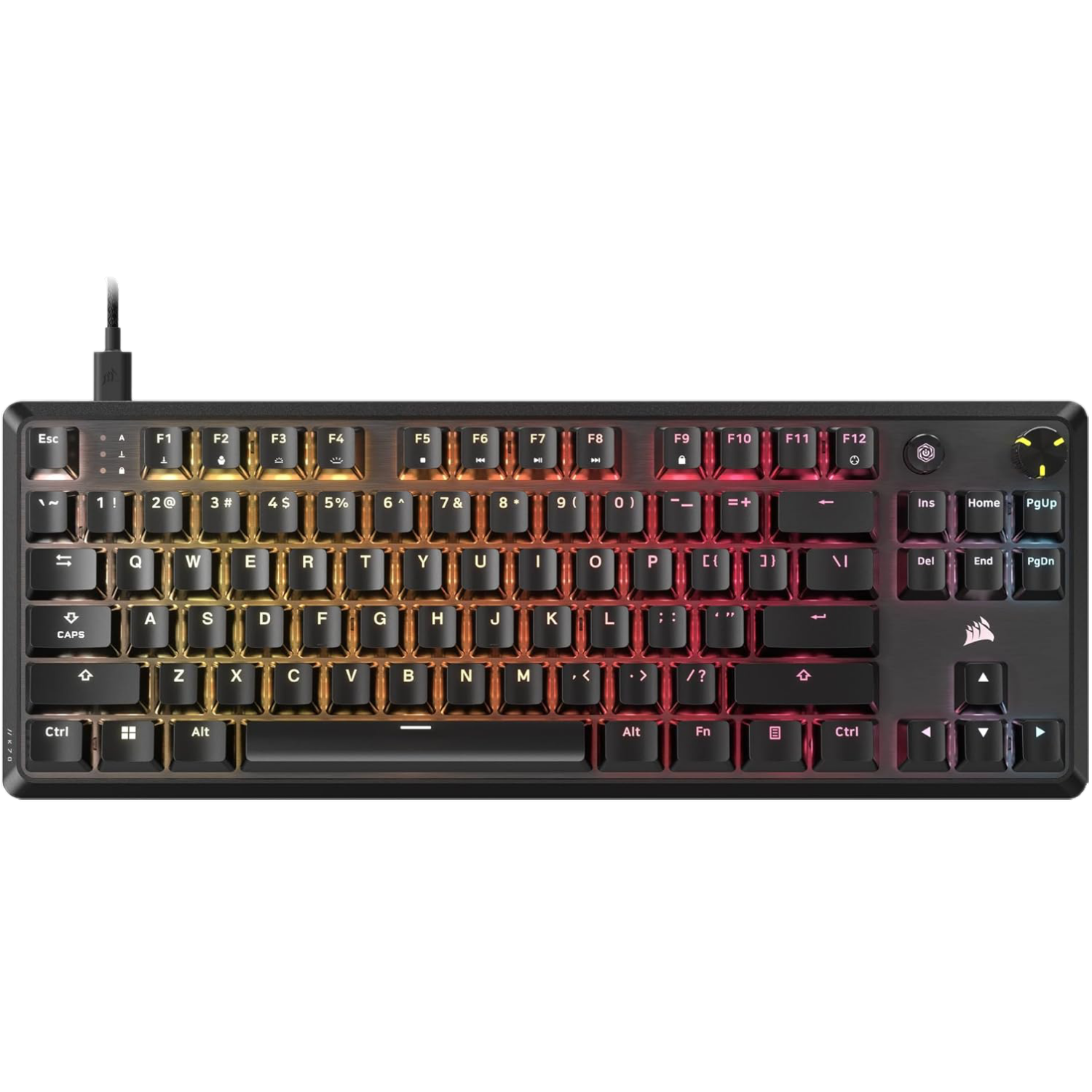 Representación transparente del Corsair K70 Core TKL