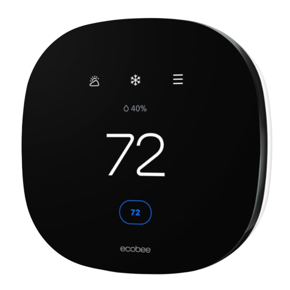 Una representación transparente del termostato inteligente ecobee3 Lite