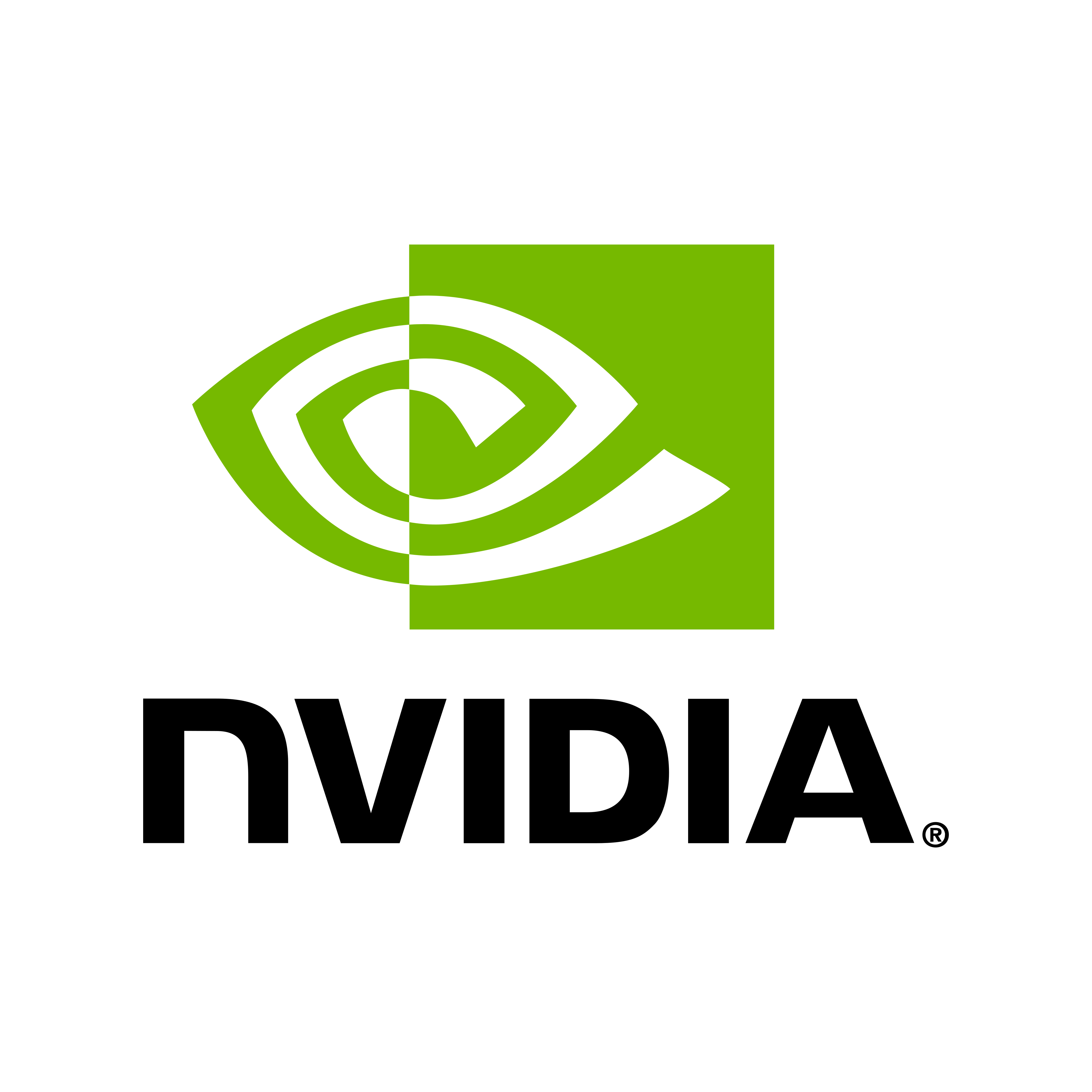 Imagen del logotipo de Nvidia para etiquetas