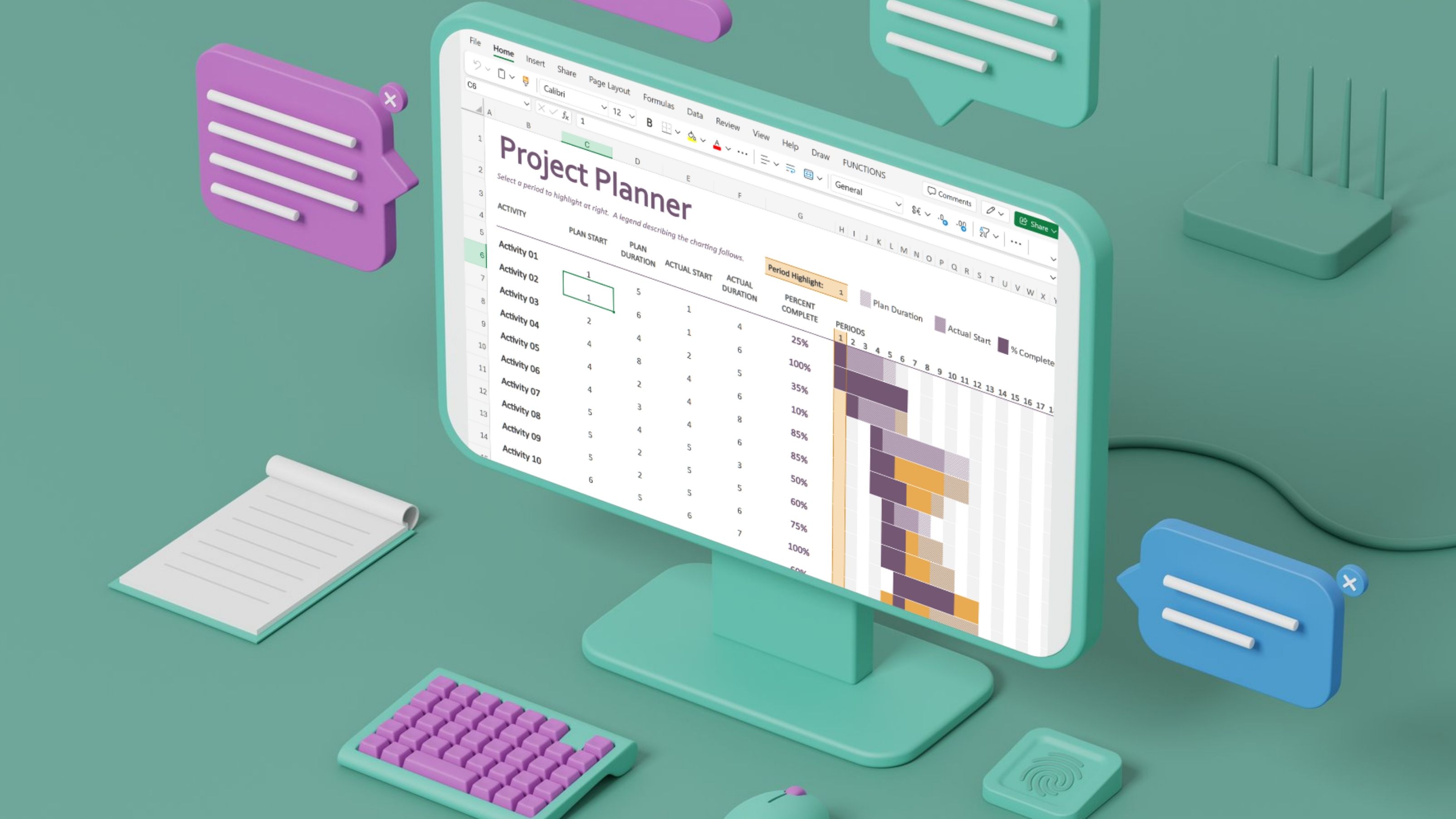 Cómo gestiono proyectos creativos con Excel