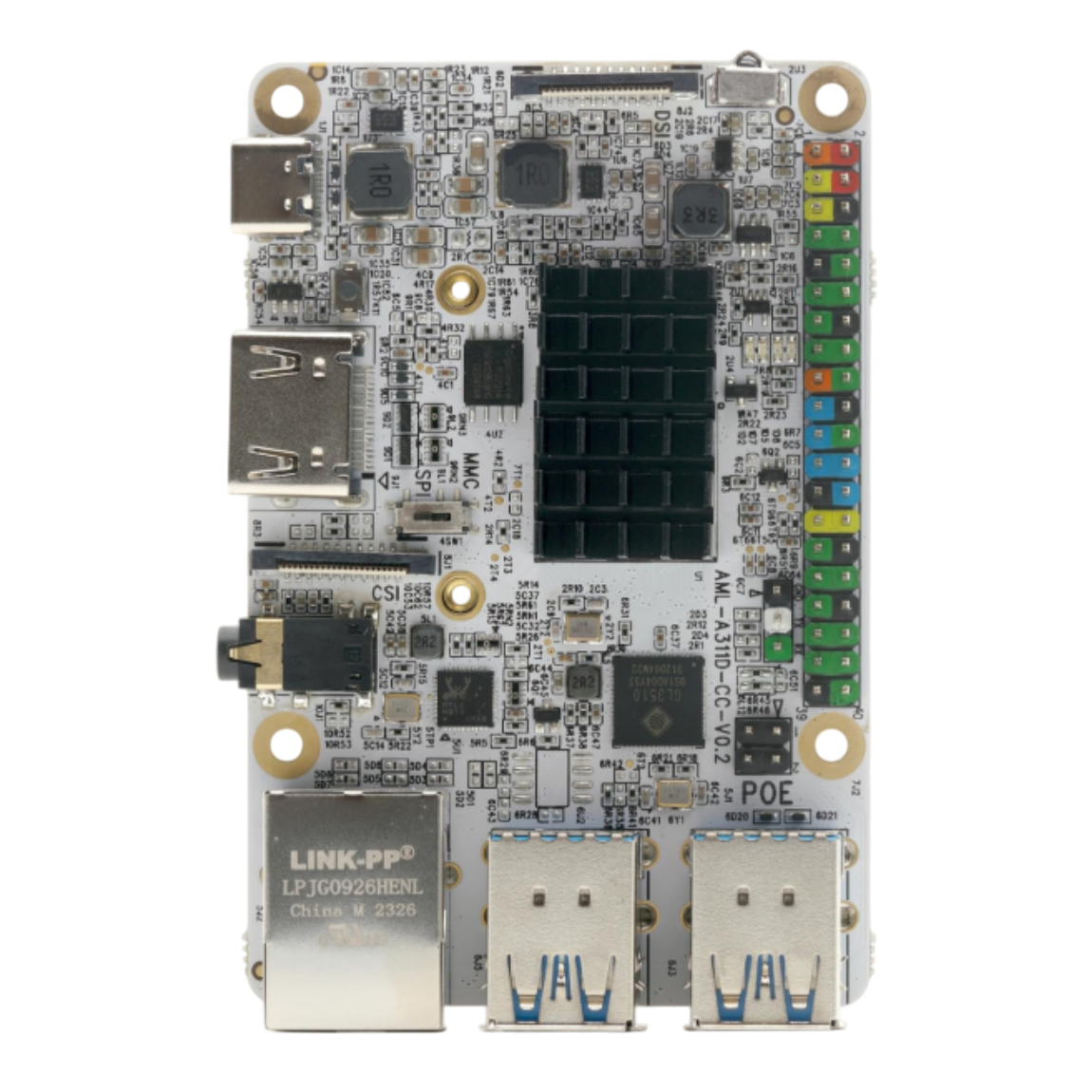 Una representación transparente del SBC Libre Computer Alta