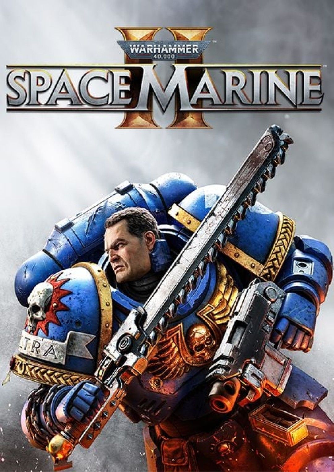 Ilustración de la caja de Warhammer 40,000: Space Marine 2