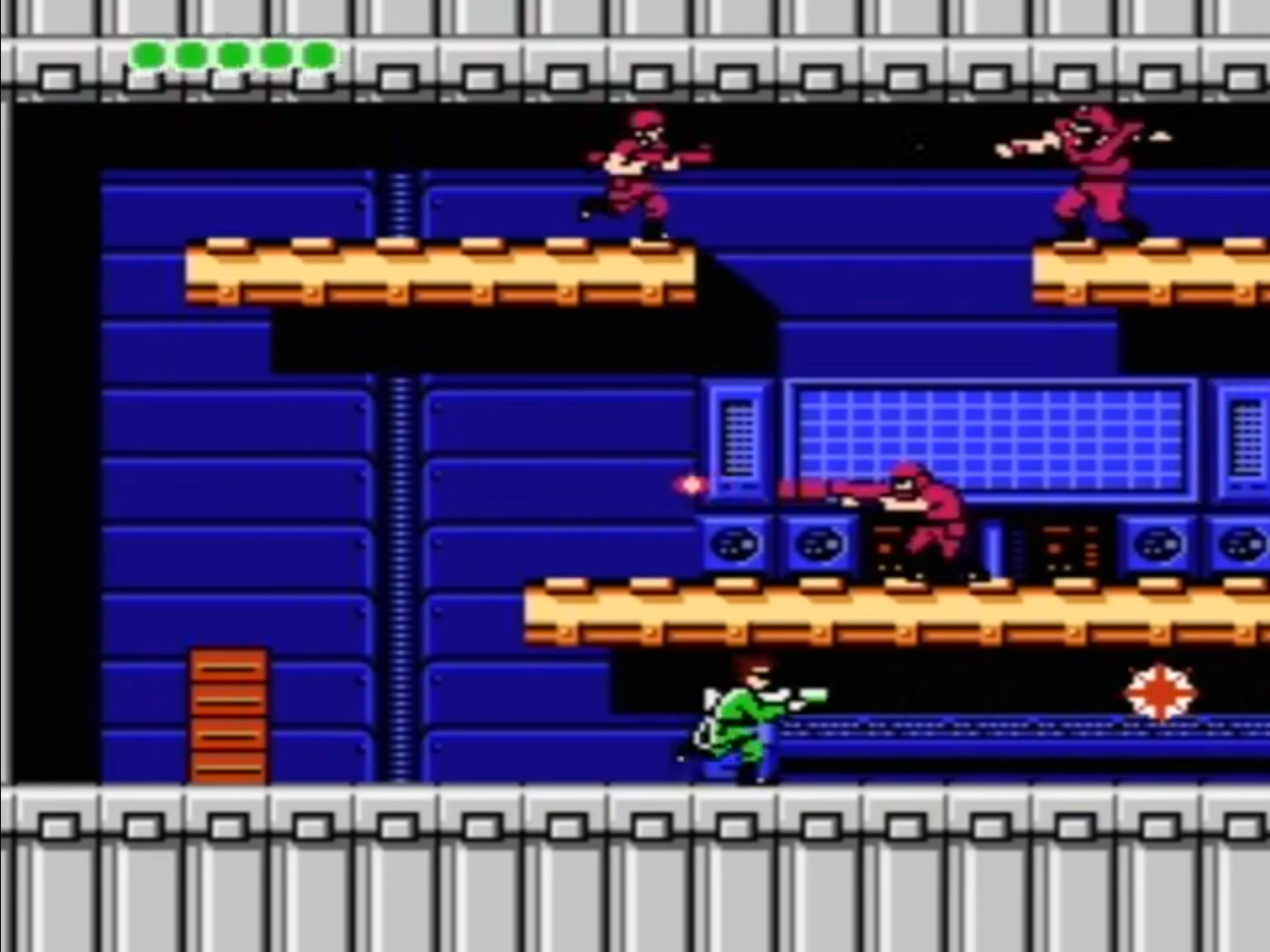 Captura de pantalla de Bionic Commando en la NES