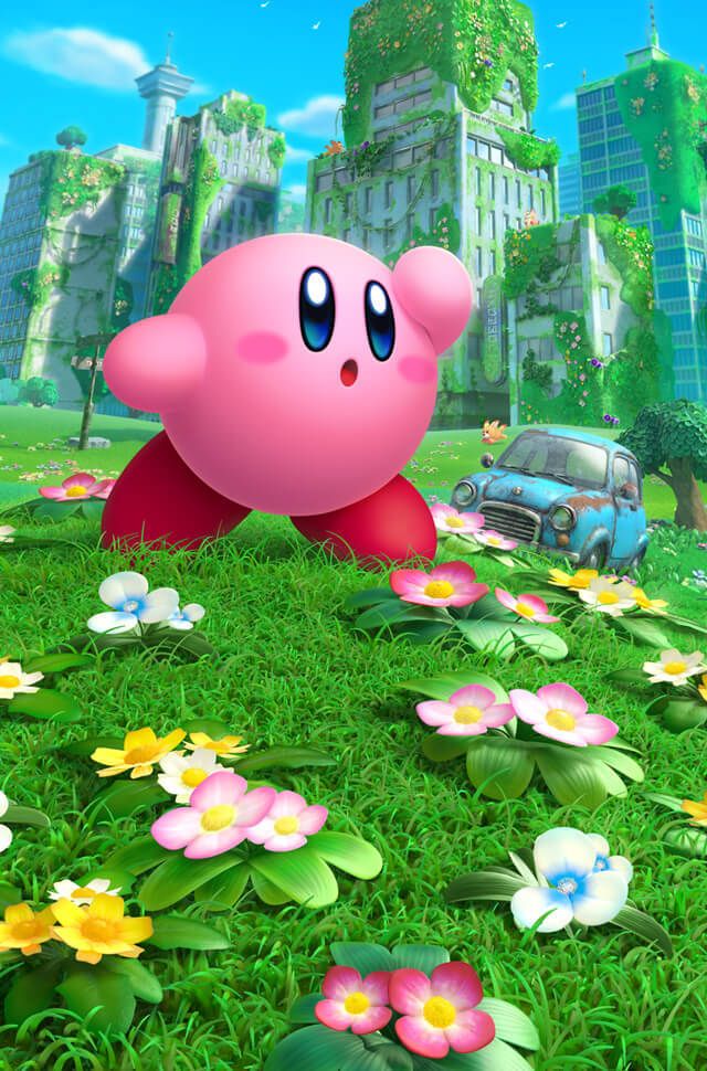 Afiche del videojuego Kirby y la Tierra Olvidada