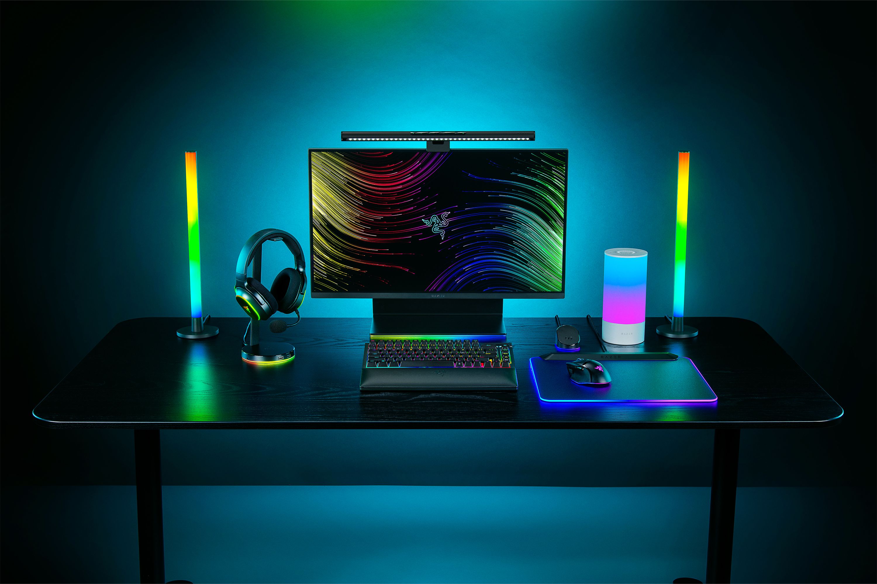 Imagen de las barras de luz Razer Aether