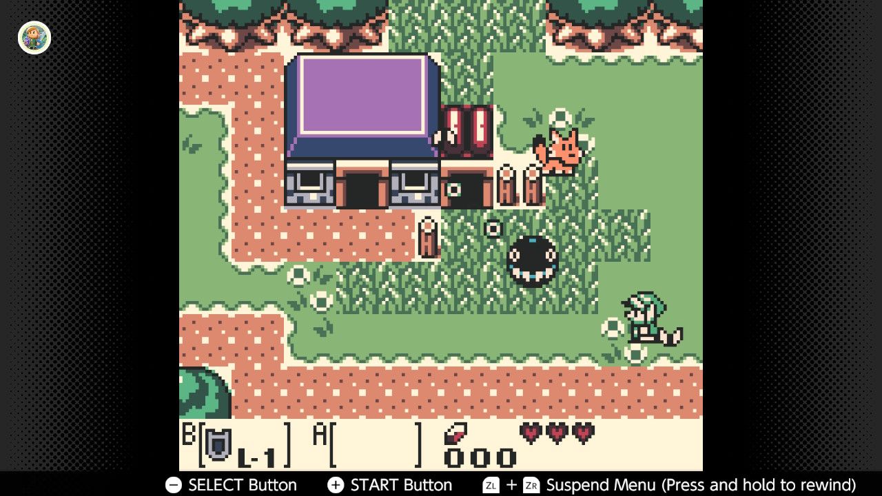 Captura de pantalla de The Legend of Zelda Link's Awakening DX para Game Boy Color en el servicio Nintendo Switch Online