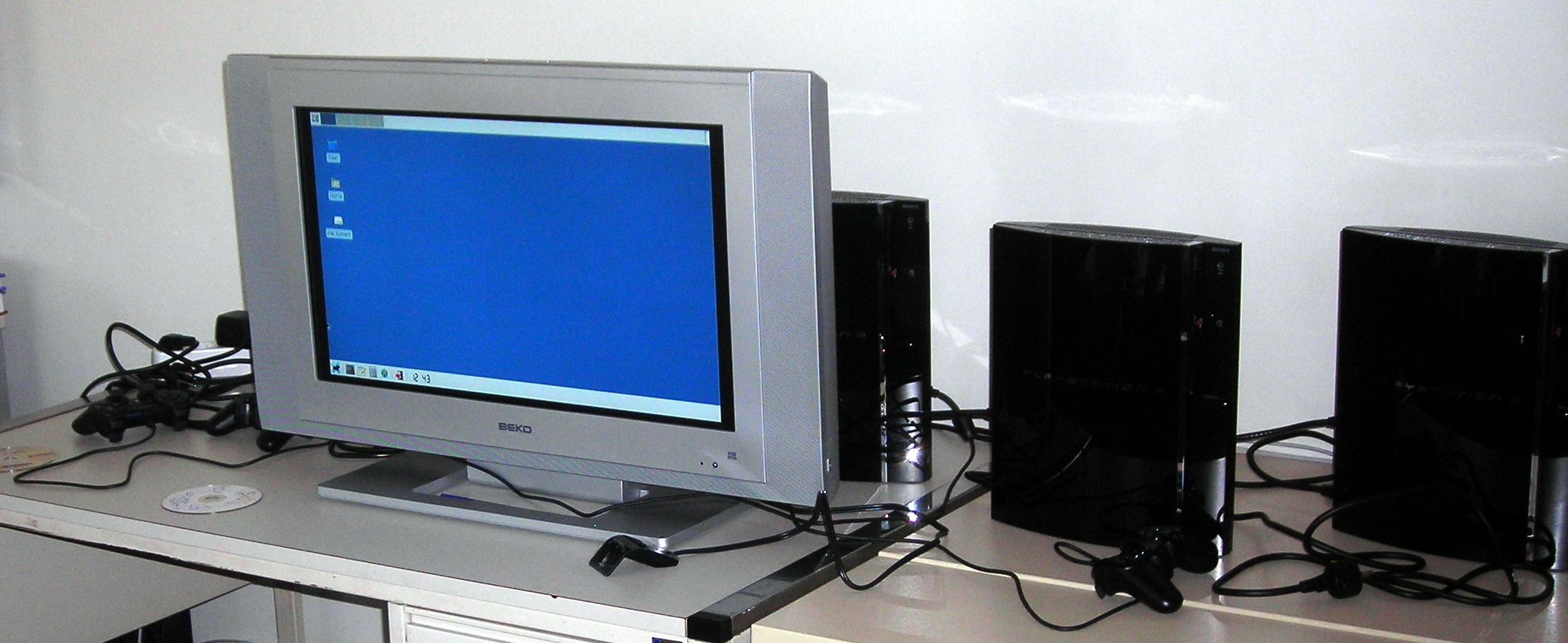 A cluster of PS3s running Linux