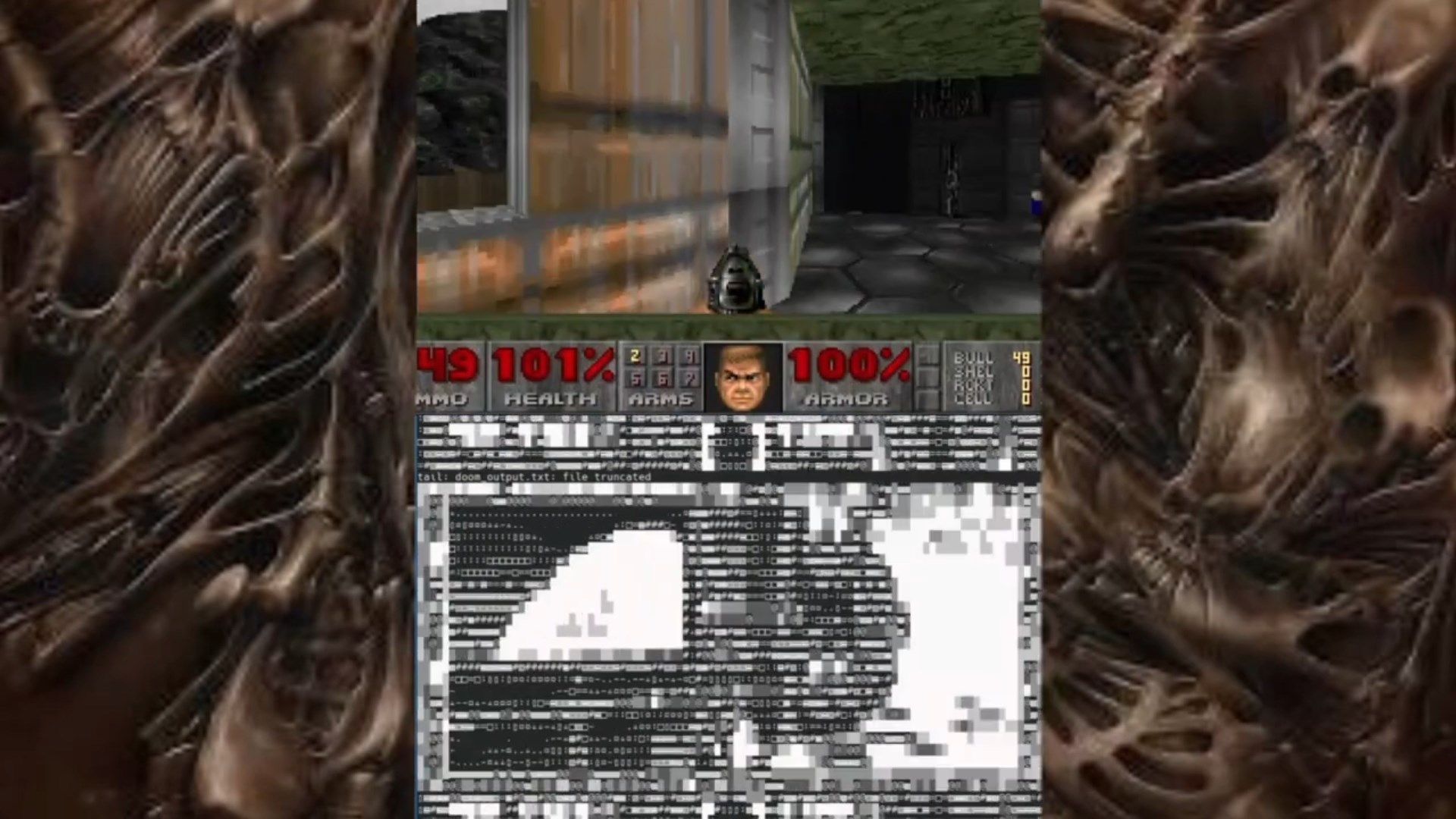 Watching a TXT file render Doom was not on the list of things I thought I'd see today