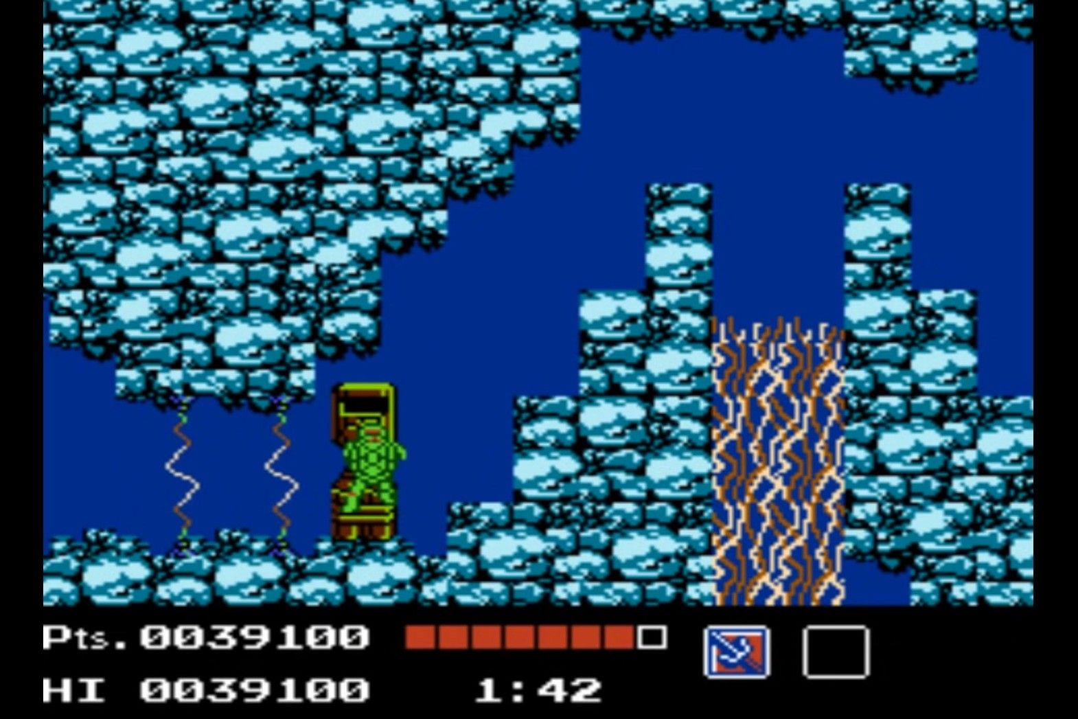 Swimming level in Teenage Mutant Ninja Turtles