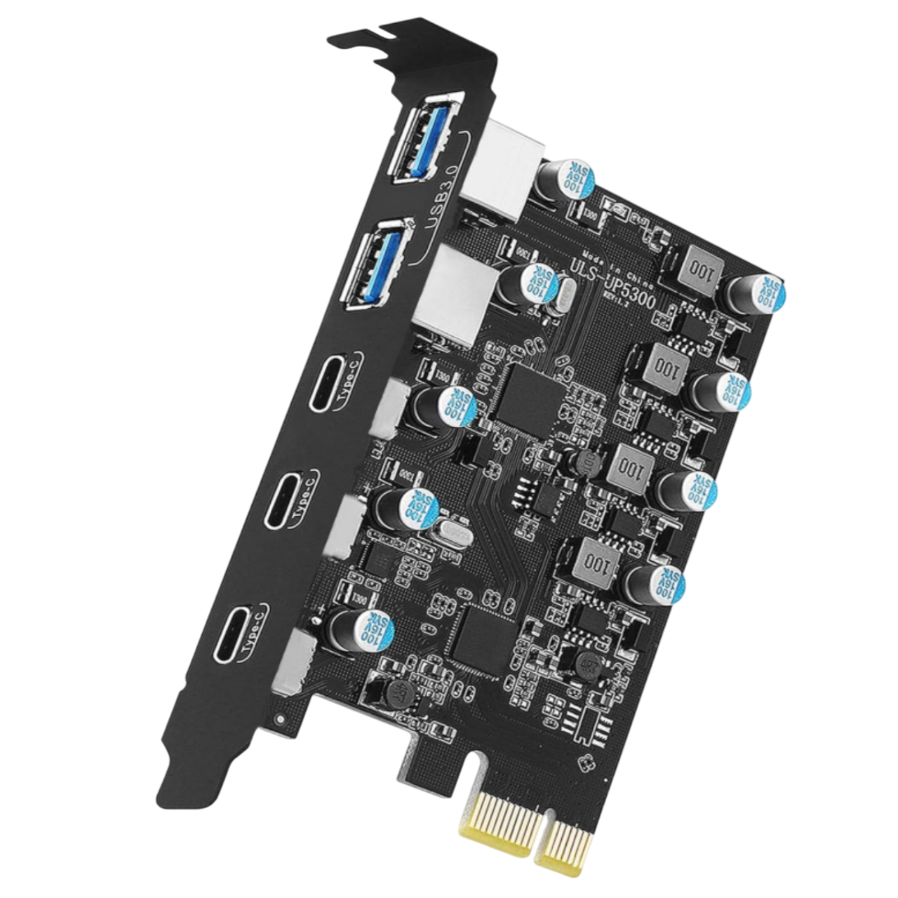 A transparent render of the Yeeliya USB PCIe Card