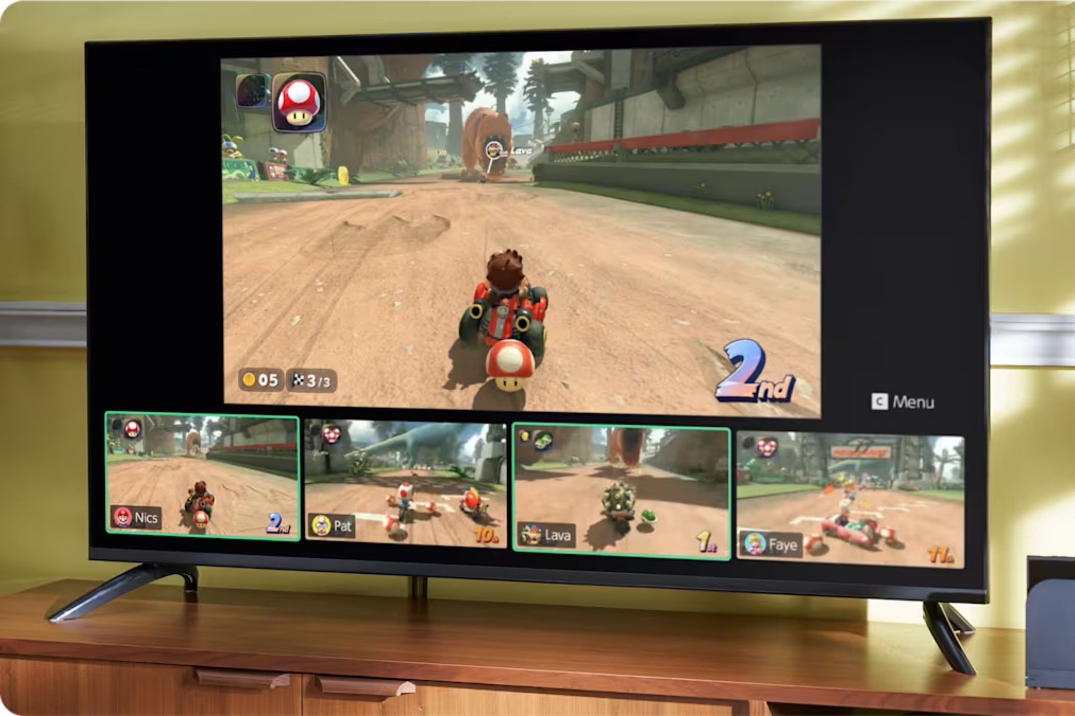 Nintendo Switch 2 Mario Kart on TV