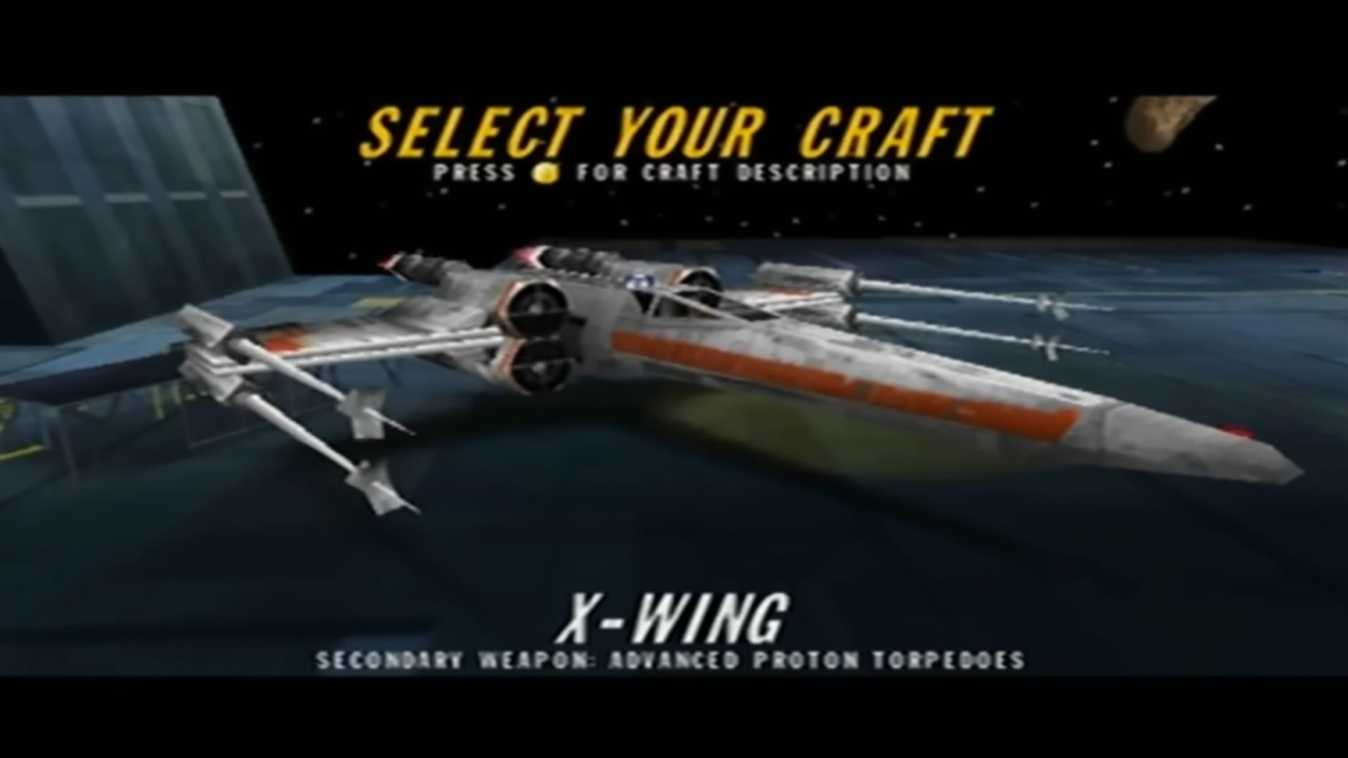 A screenshot of gameplay from Star Wars Rogue Squadron