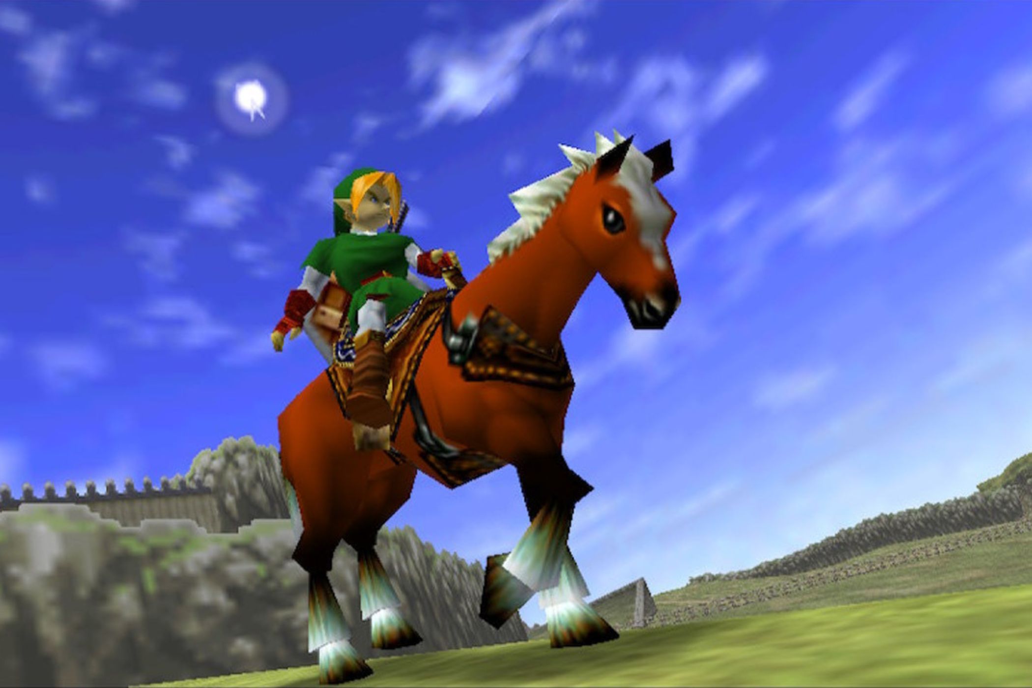 Link and Epona in The Legend of Zelda: Ocarina of Time