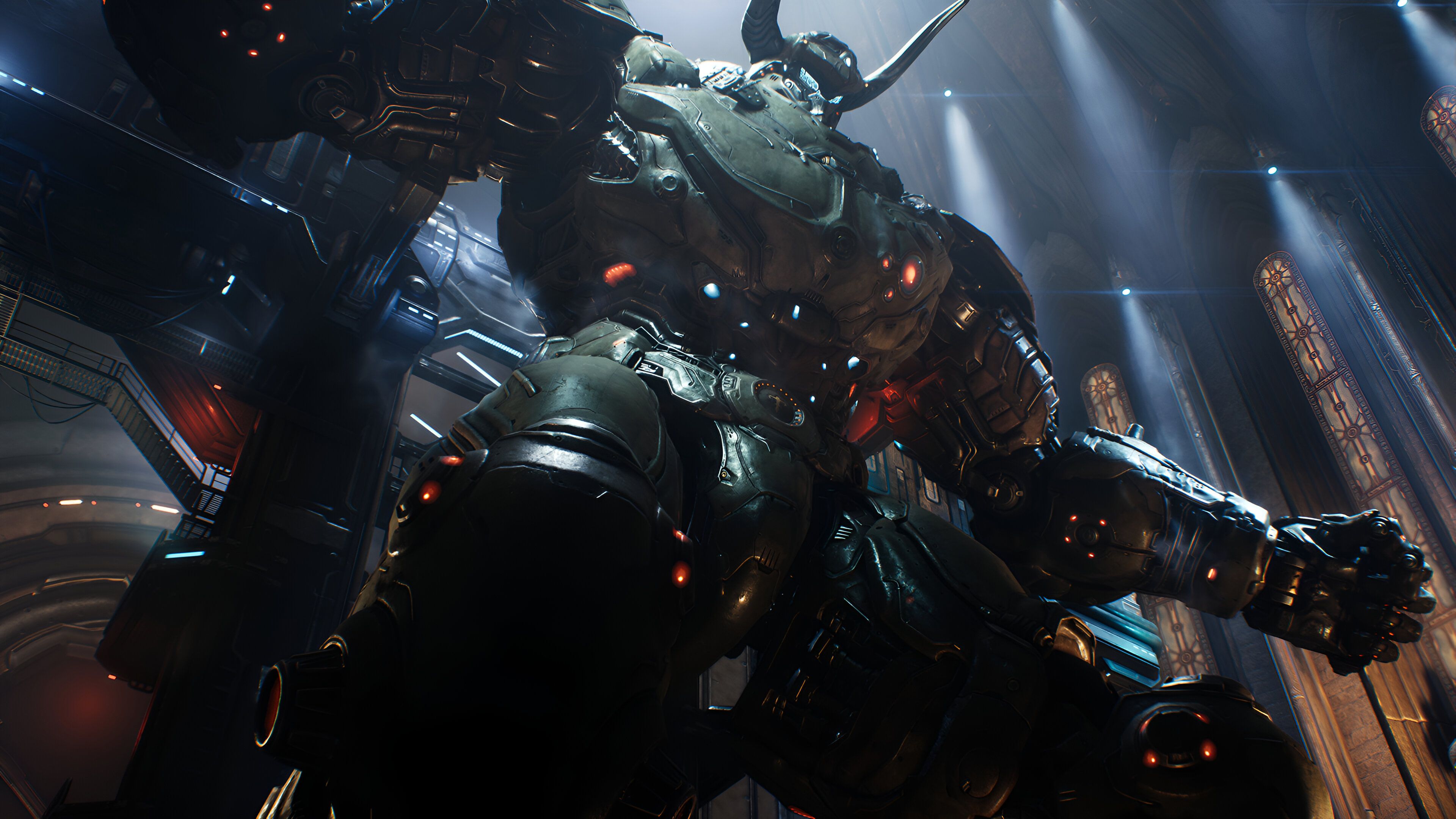 The Dark Ages, showing a huge Atlan mech.