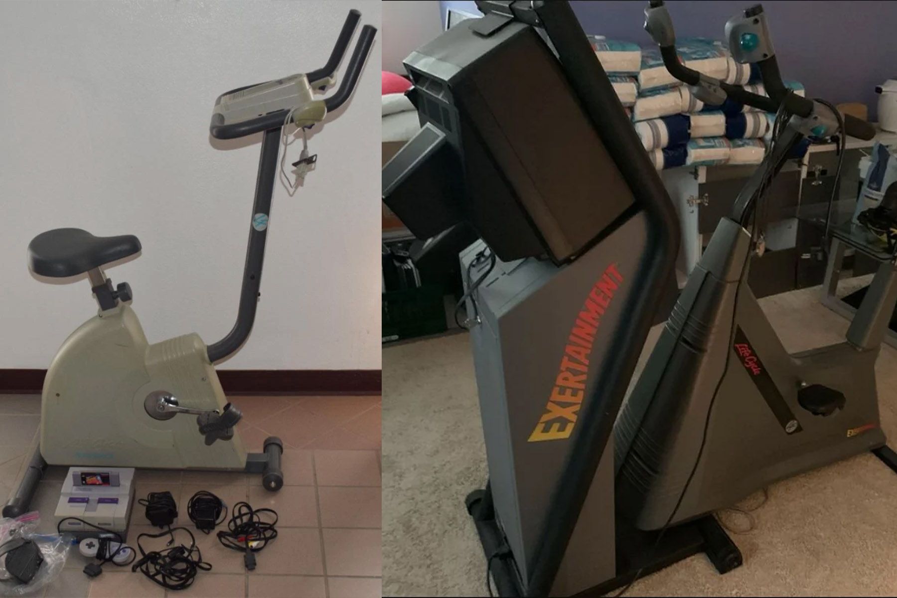 Home model and commercial model of the Life Fitness Extertainment System for SNES