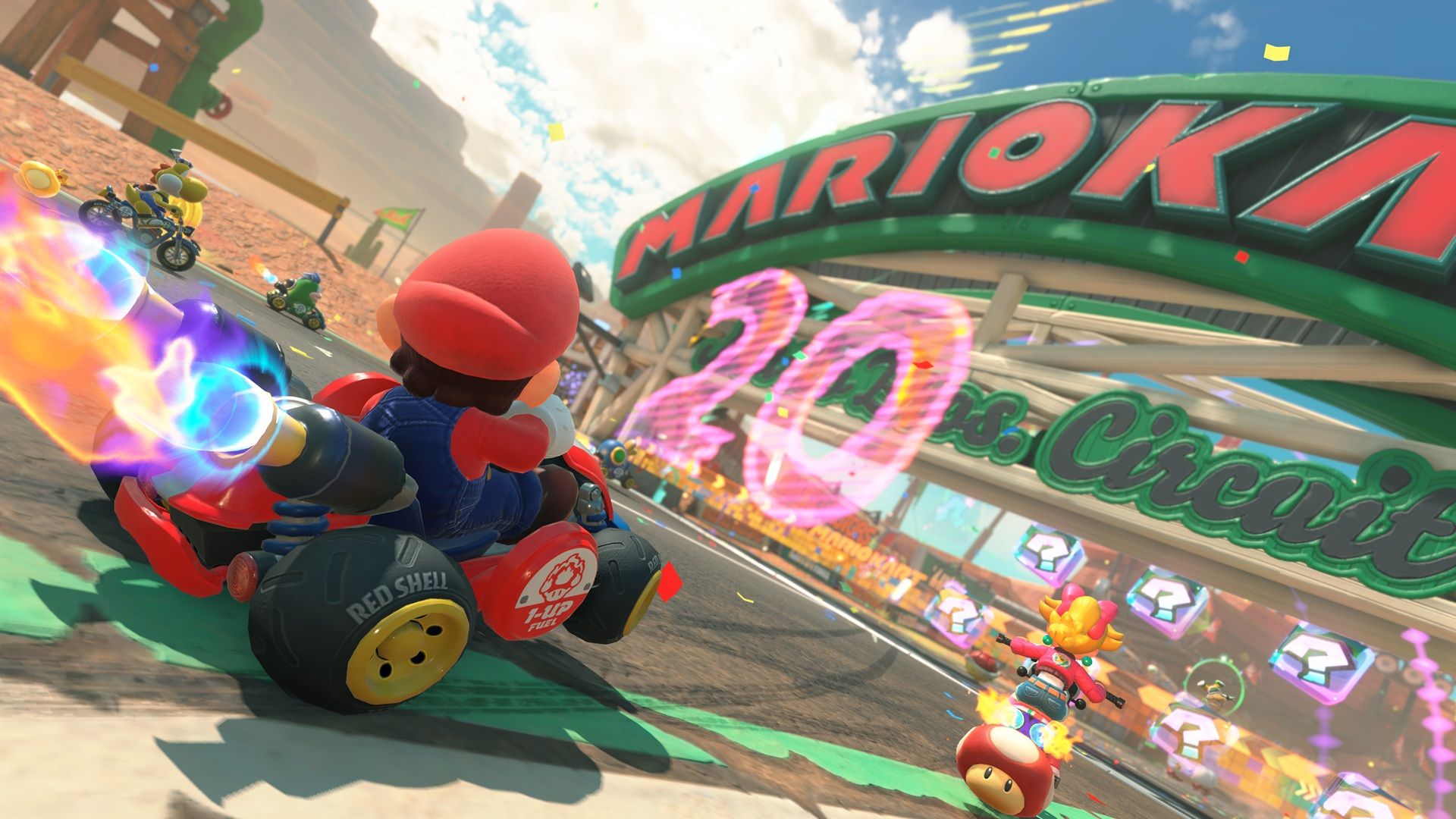 A screenshot of gameplay from Mario Kart World