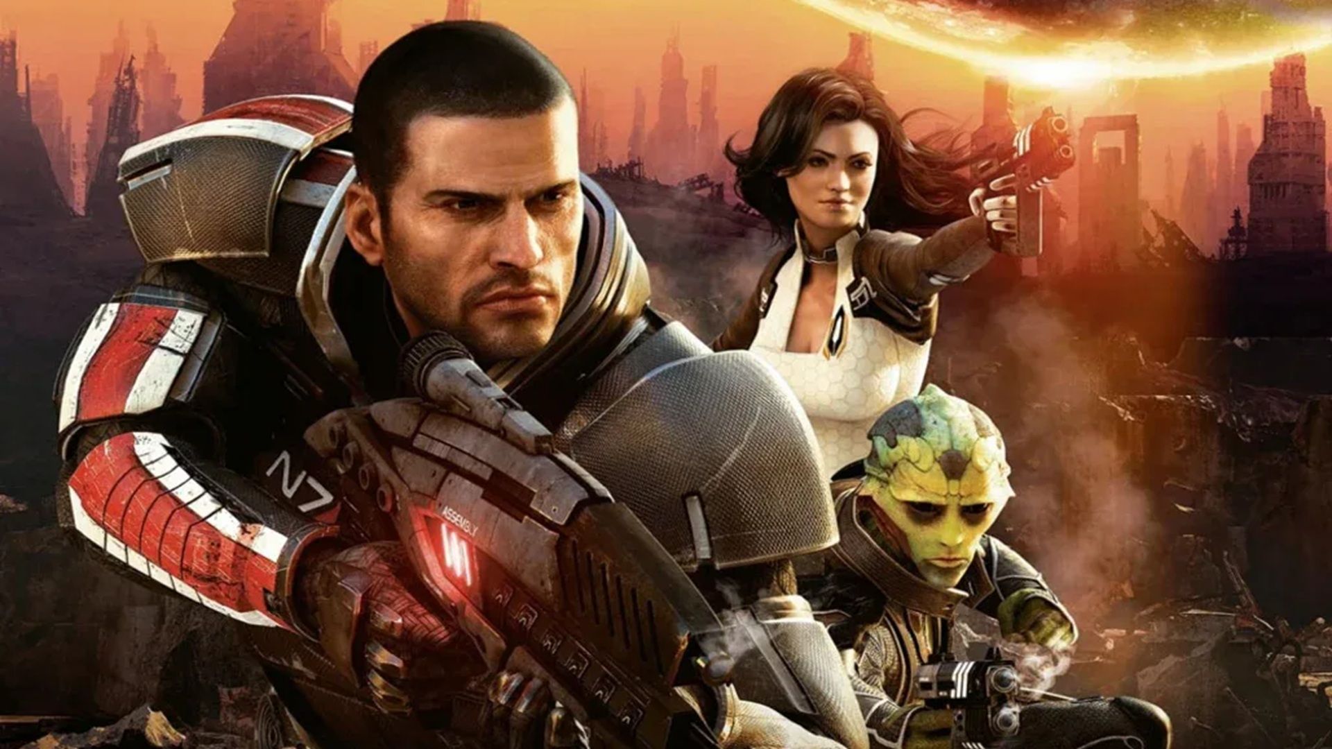 Promo image for the release of Mass Effect 2.