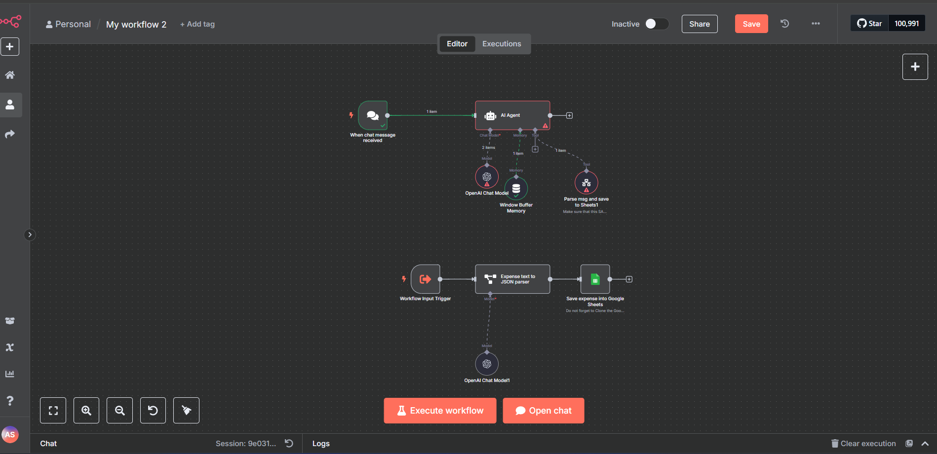 n8n workflow home