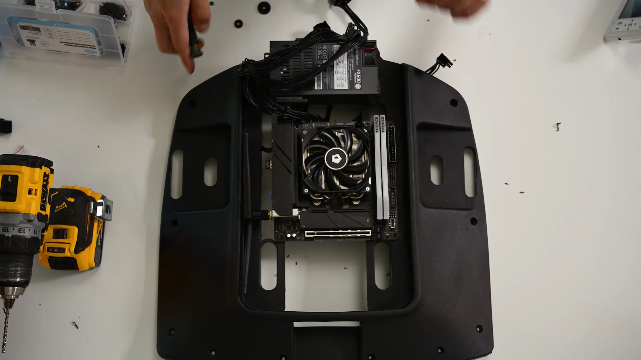 Someone hid a desktop PC in the seat of their chair, and surprisingly, nothing broke