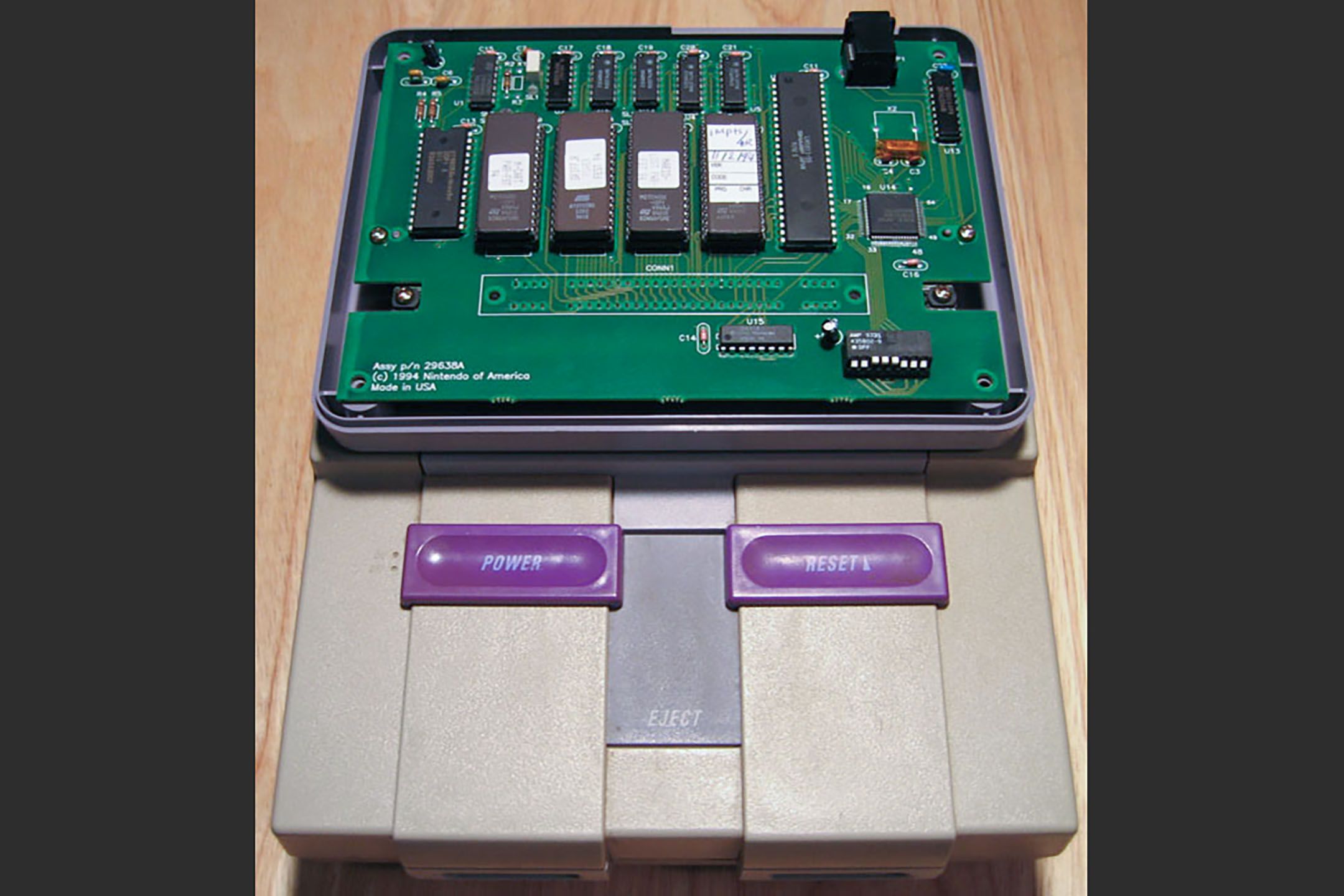 Nintendo Power Fest 94 game cartridge with top off