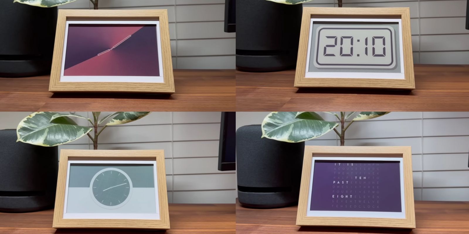 photo of raspberry pi custom clockfaces samples with inkypi